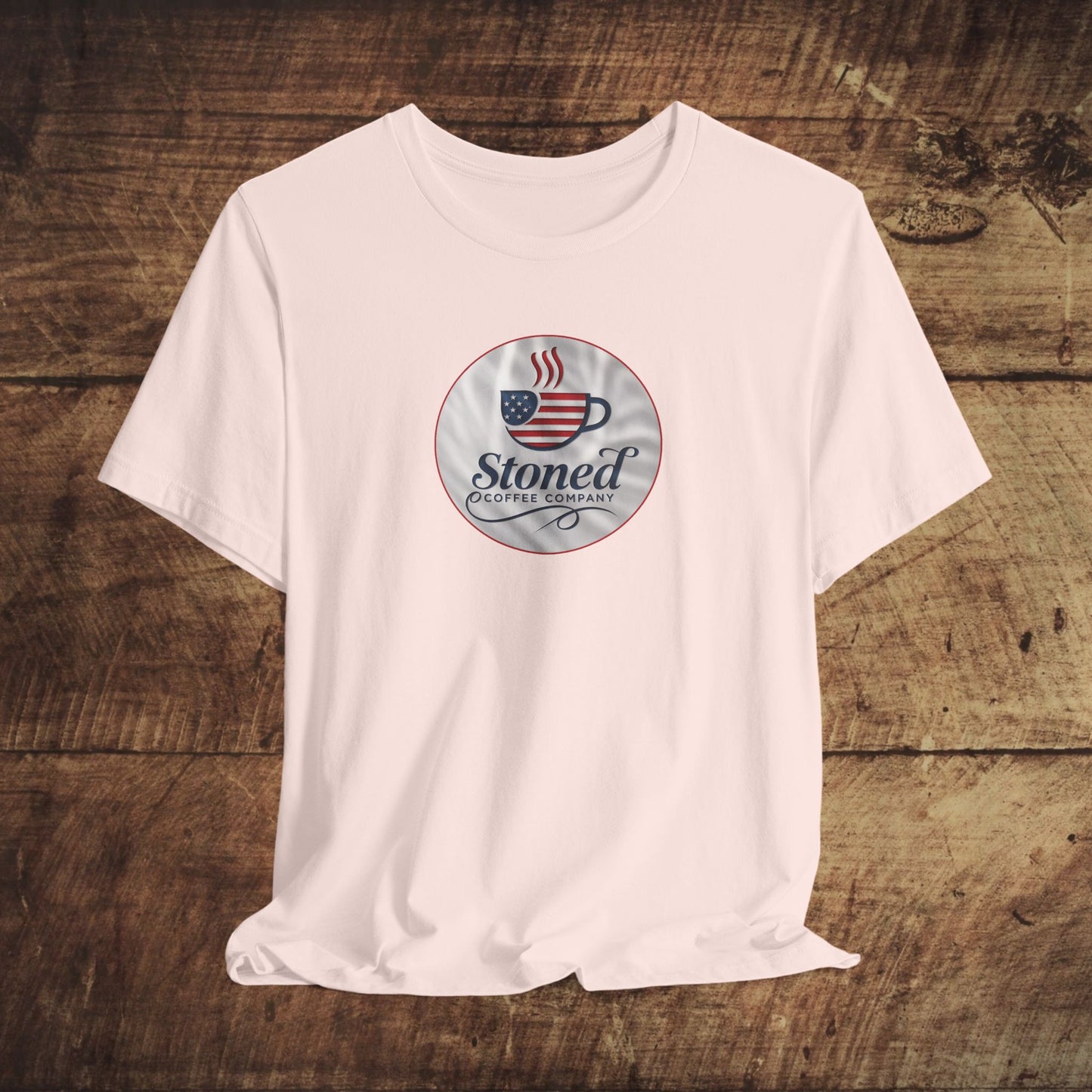 Stoned Coffee Unisex Tee - USA Flag Logo 1