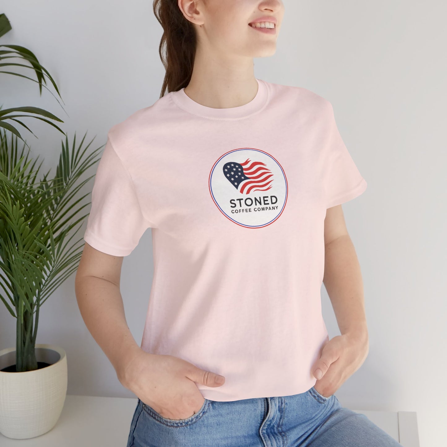 T-Shirt - Stoned Coffee Company USA Flag Logo 2