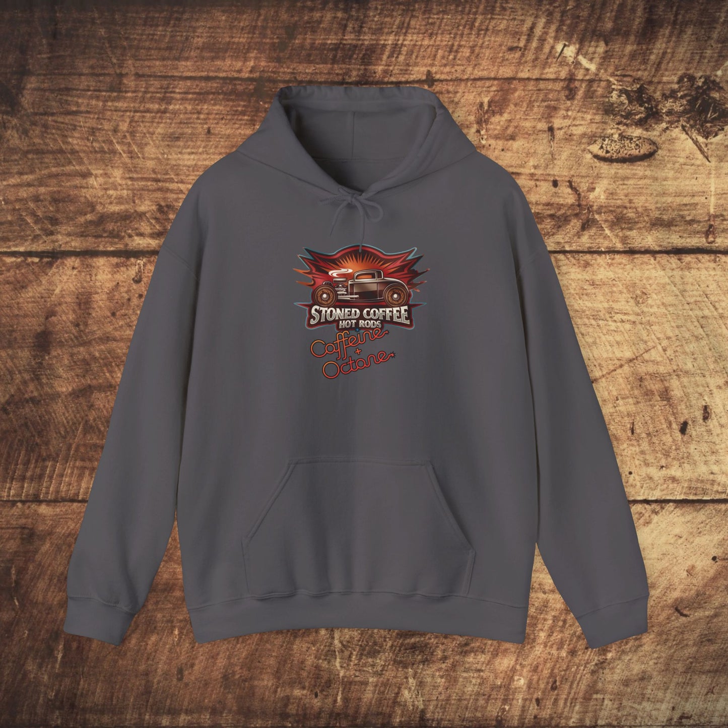 Stoned Coffee Company Hoodie "Hot Rods" Caffeine + Octane Hoodie
