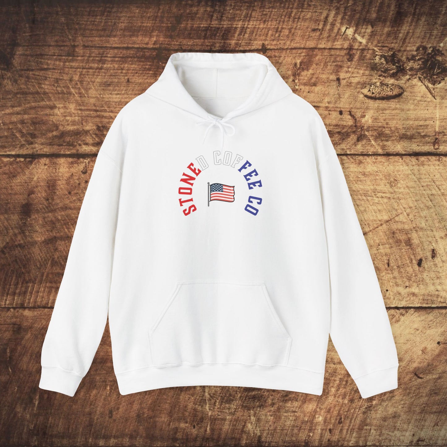 Hooded Sweatshirt - Stoned Coffee Company, USA Patriotic Design