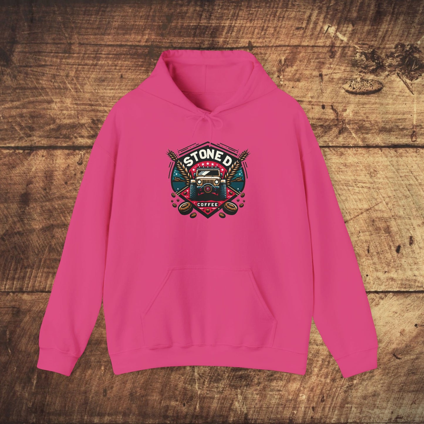 Hooded Sweatshirt - Stoned Coffee Company Jeeper Logo