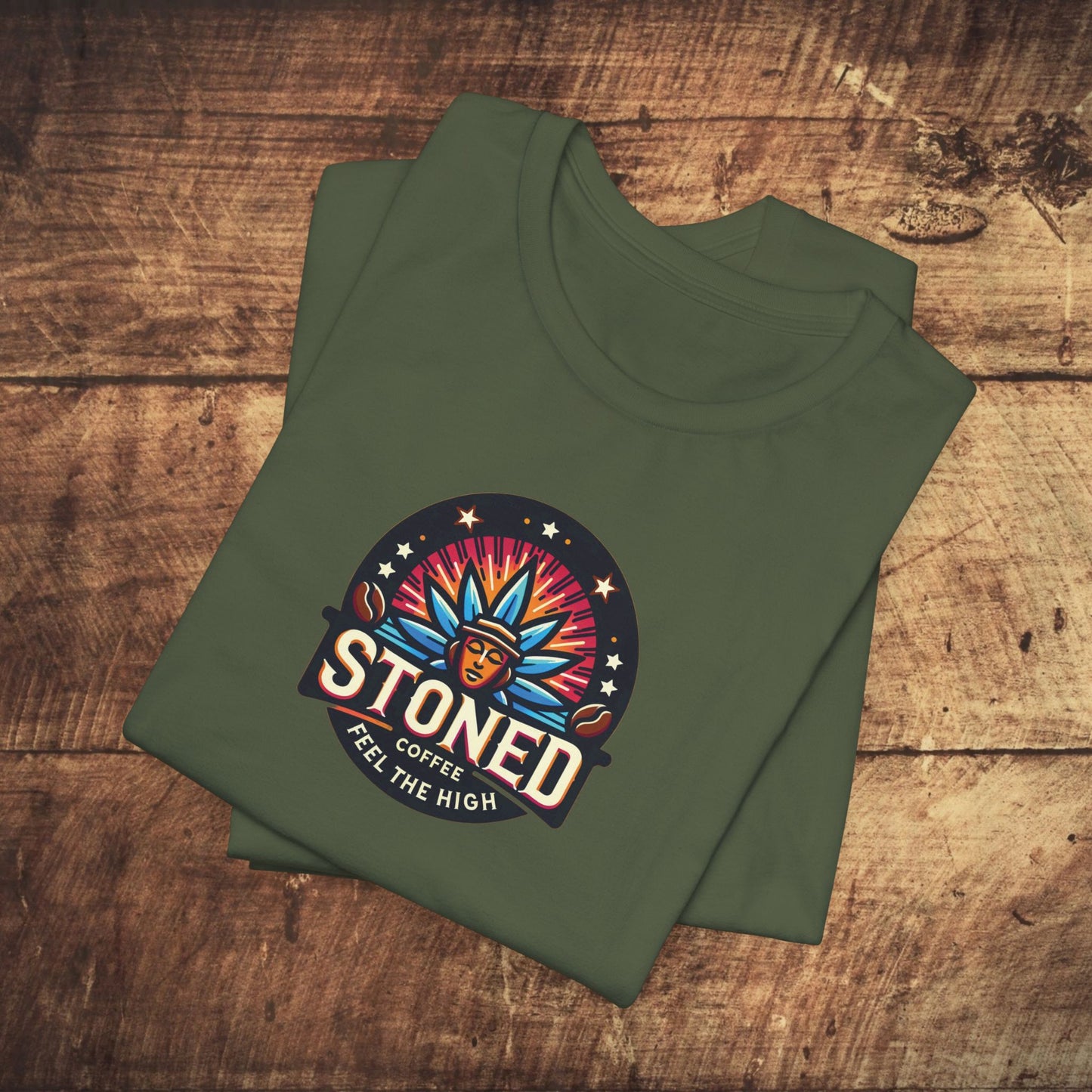 Stoned Coffee Company Logo 7 Feel the High Unisex Jersey Short Sleeve Tee