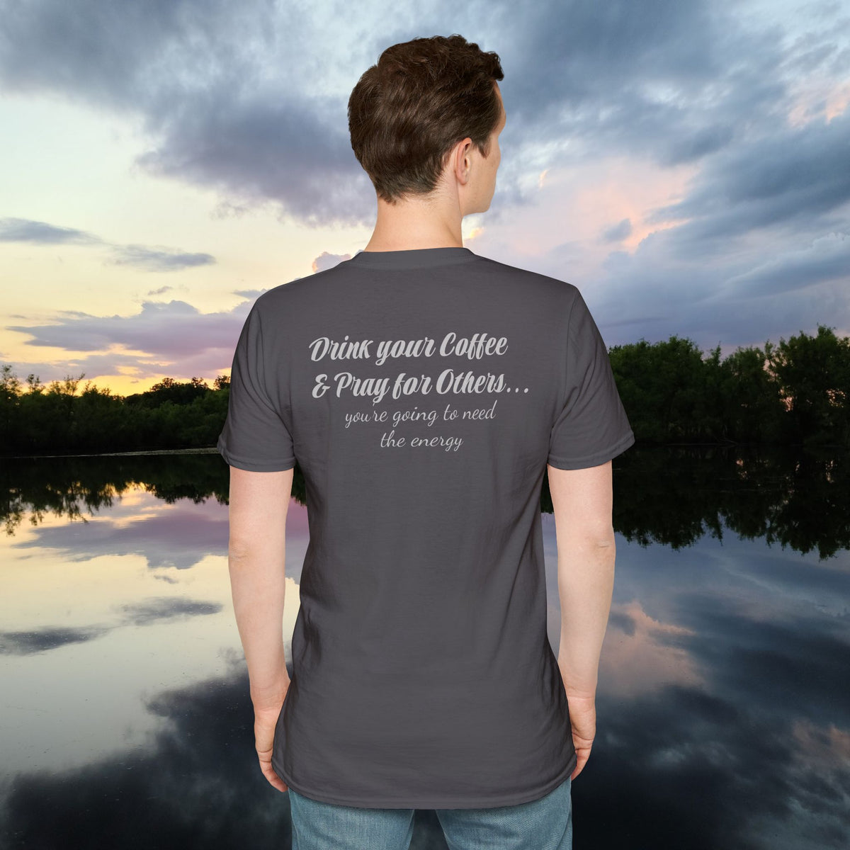 Stoned Coffee Company 'Drink Your Coffee and Pray for Others' T-Shirt