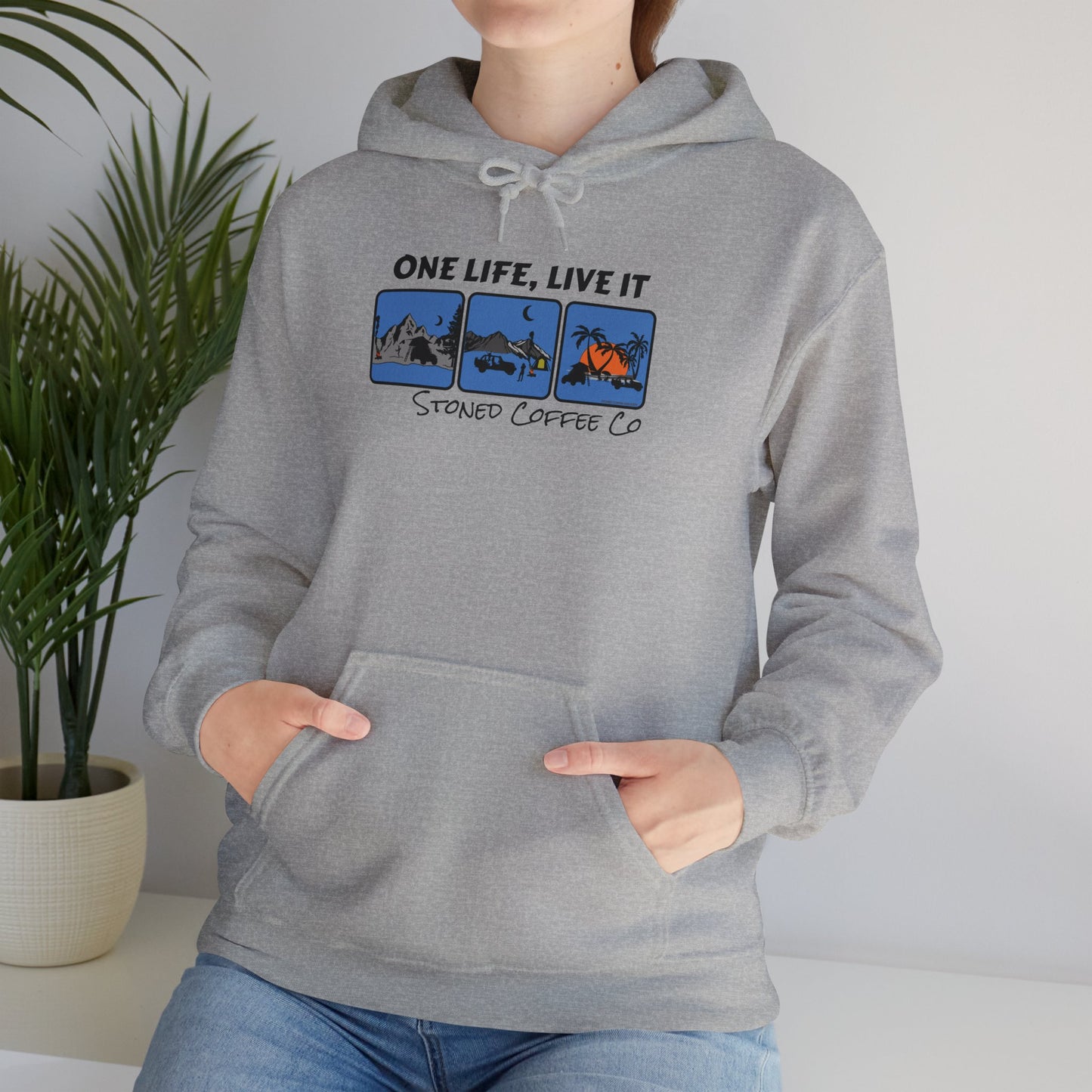 Hooded Sweatshirt - Stoned Coffee Co One Life Live it