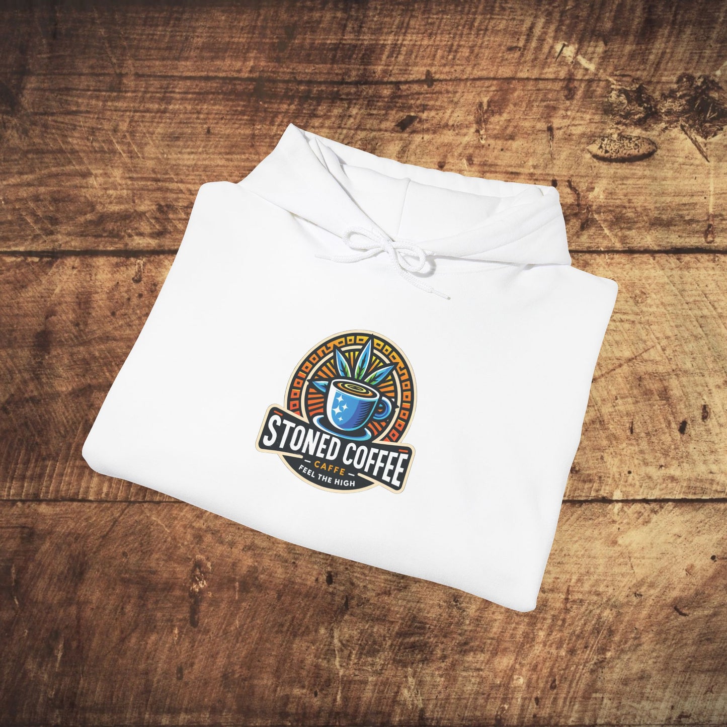 Hooded Sweatshirt Stoned Coffee Company Logo 4 Feel the High