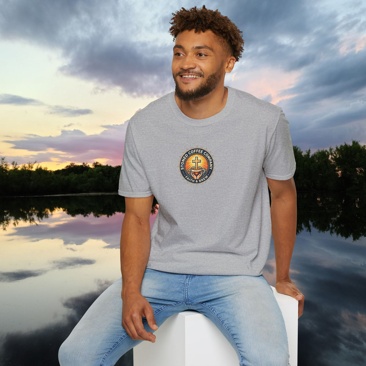 Stoned Coffee Company 'Drink Your Coffee and Pray for Others' T-Shirt