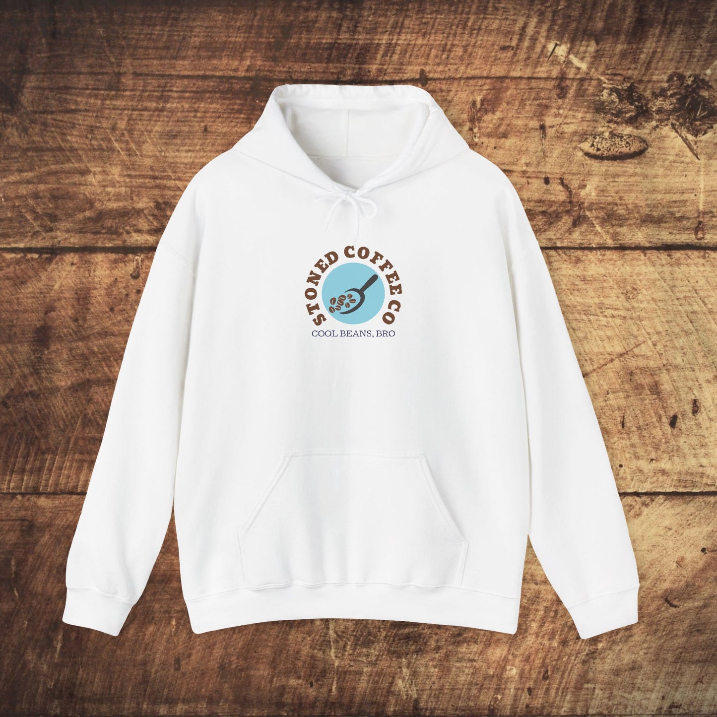 Hooded Sweatshirt - Stoned Coffee Co, Cool Beans Bro