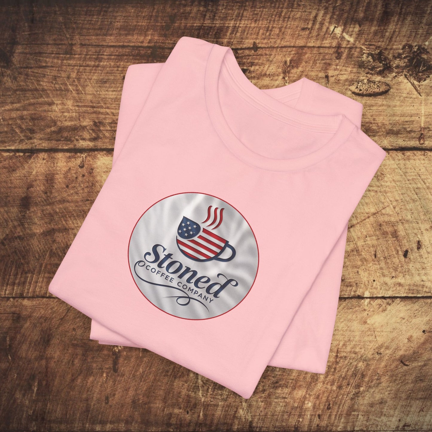 Stoned Coffee Unisex Tee - USA Flag Logo 1