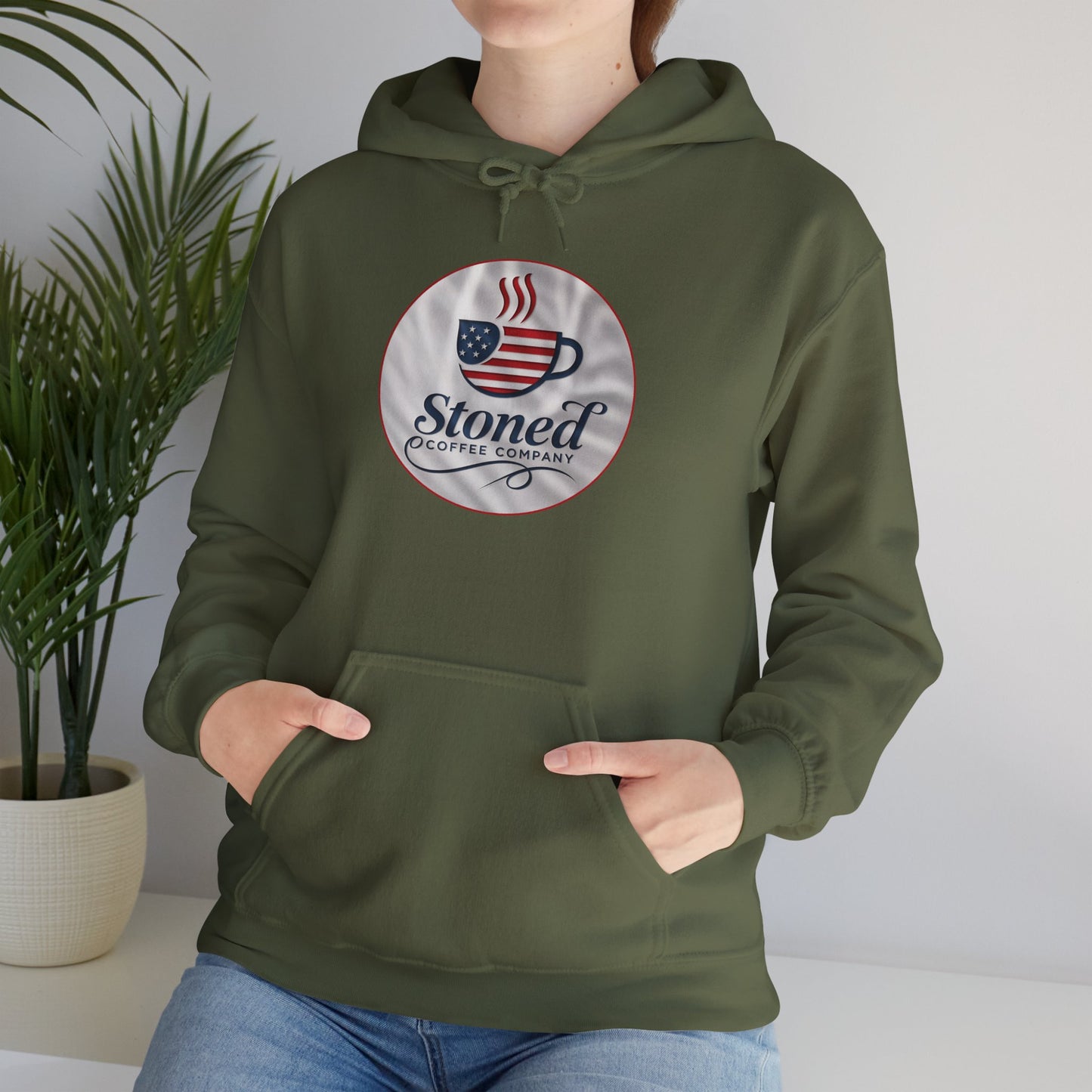 Hooded Sweatshirt Stoned Coffee Company Patriotic USA