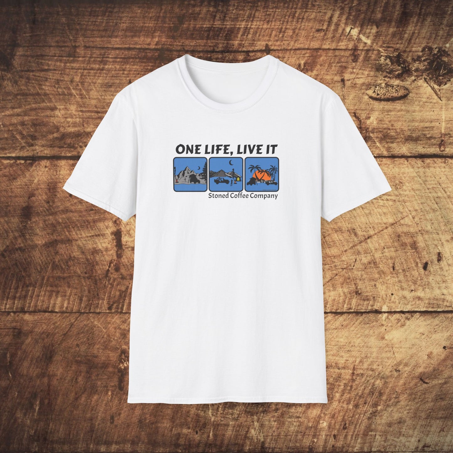 T-Shirt Stoned Coffee Co One Life Live it Design