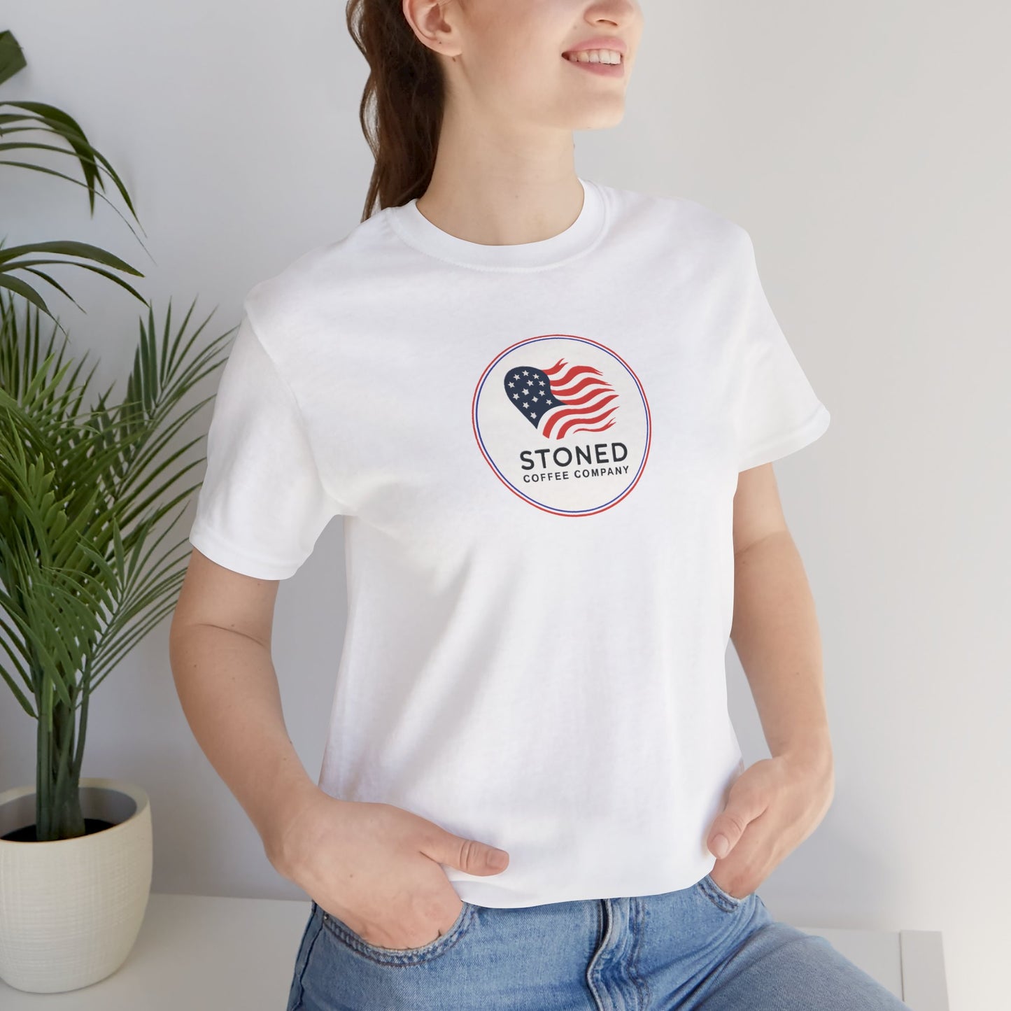 T-Shirt - Stoned Coffee Company USA Flag Logo 2