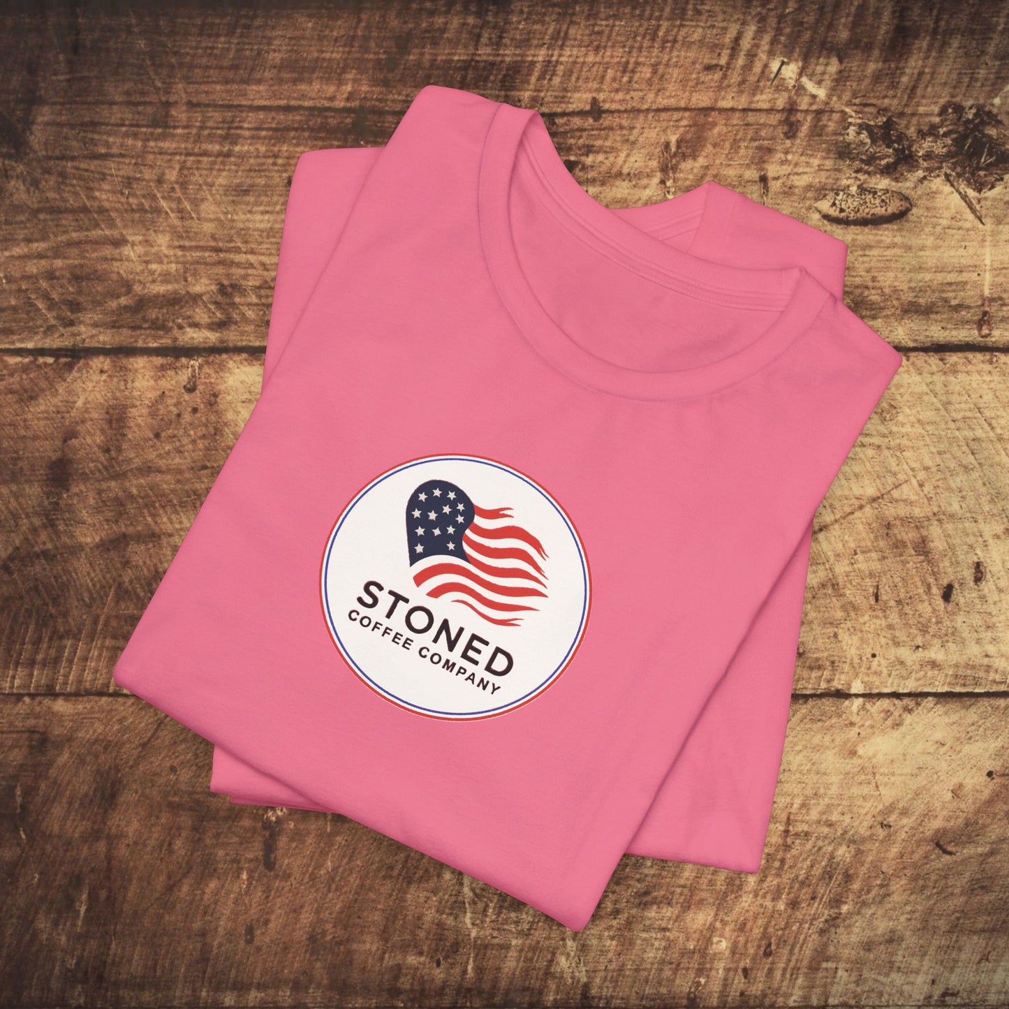 T-Shirt - Stoned Coffee Company USA Flag Logo 2