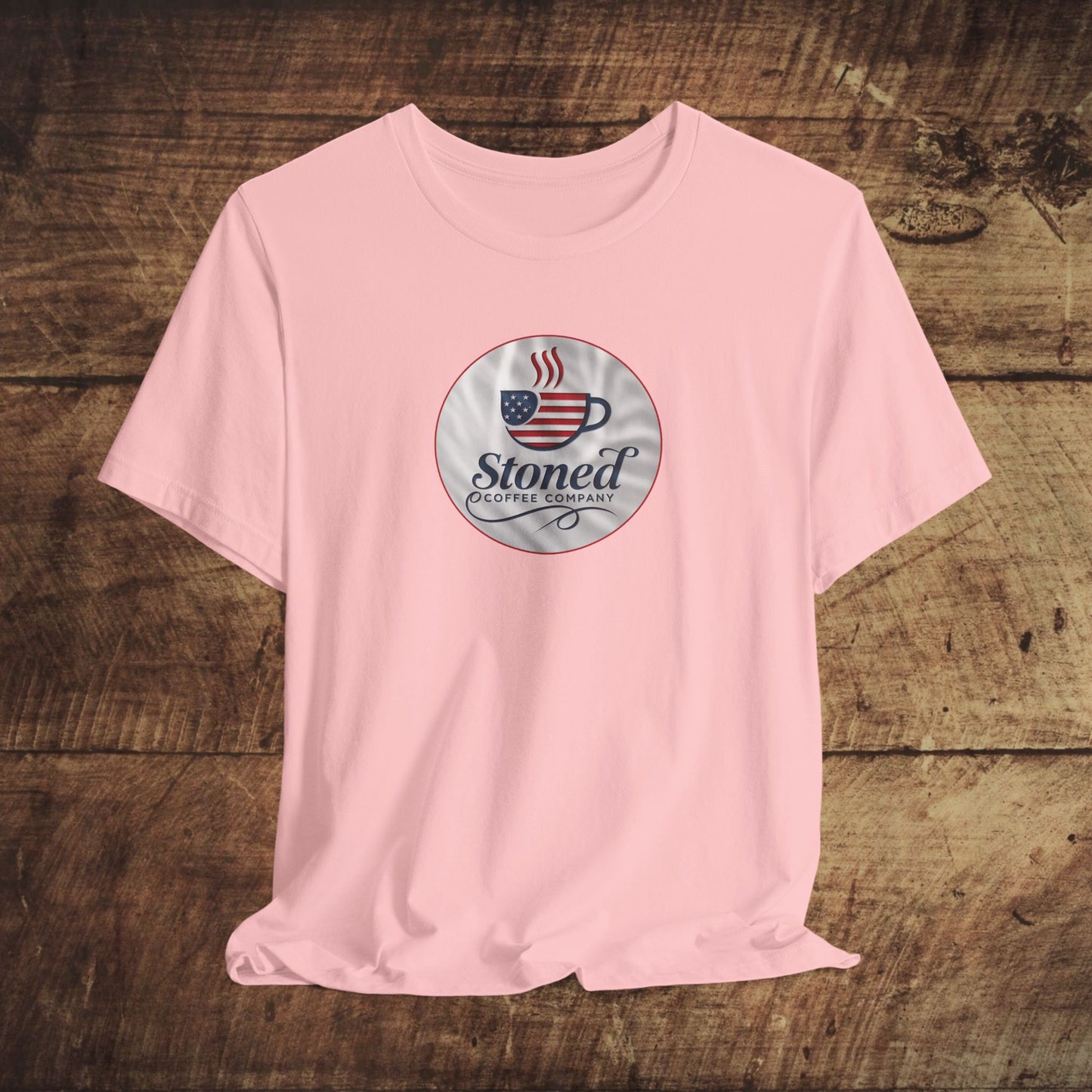 Stoned Coffee Unisex Tee - USA Flag Logo 1