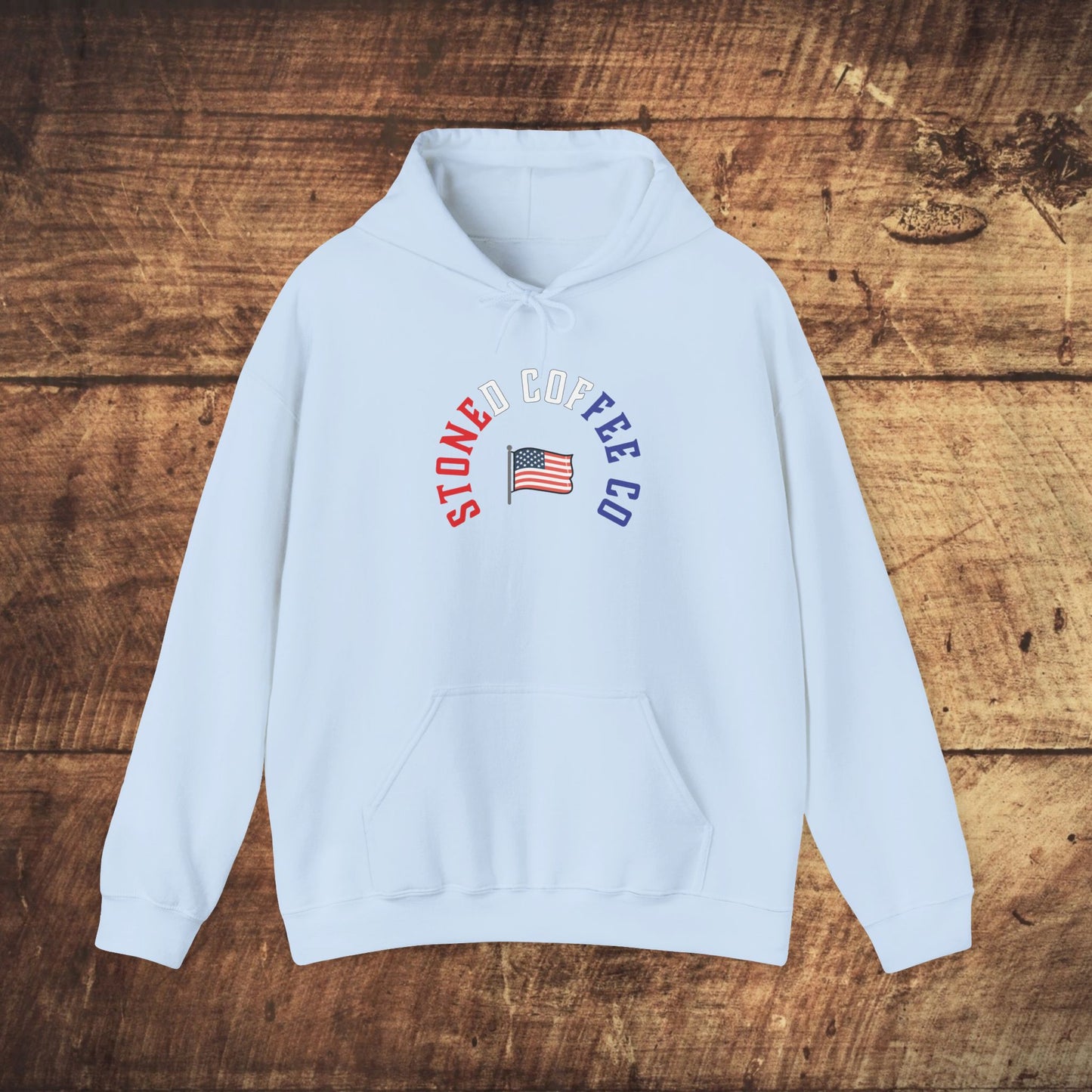 Hooded Sweatshirt - Stoned Coffee Company, USA Patriotic Design