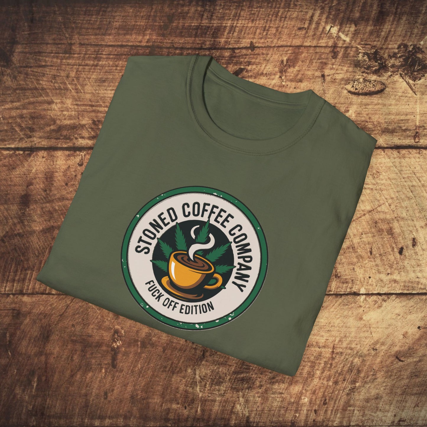 STONED COFFEE COMPANY F*%# OFF Marijuana T-Shirt