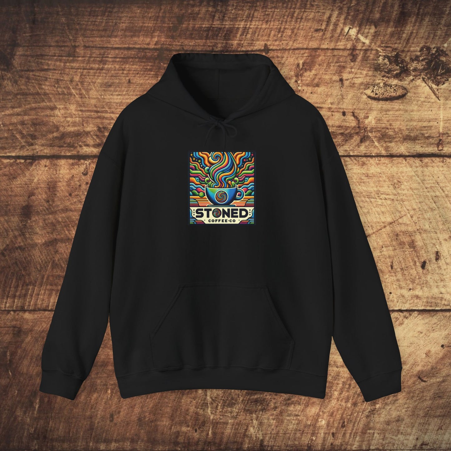 Hooded Sweatshirt Stoned Coffee Company Logo 6 Coffee Art