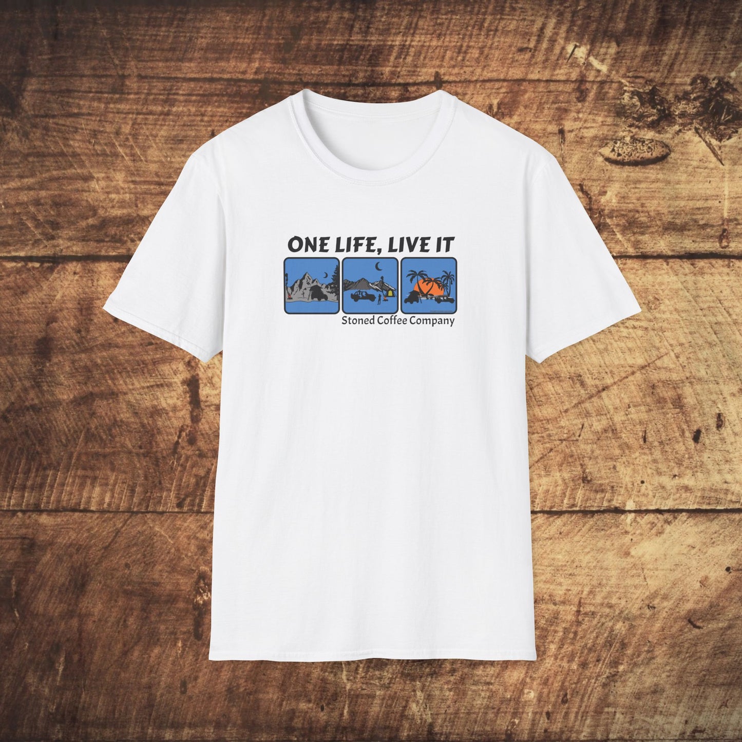 T-Shirt Stoned Coffee Co One Life Live it Design