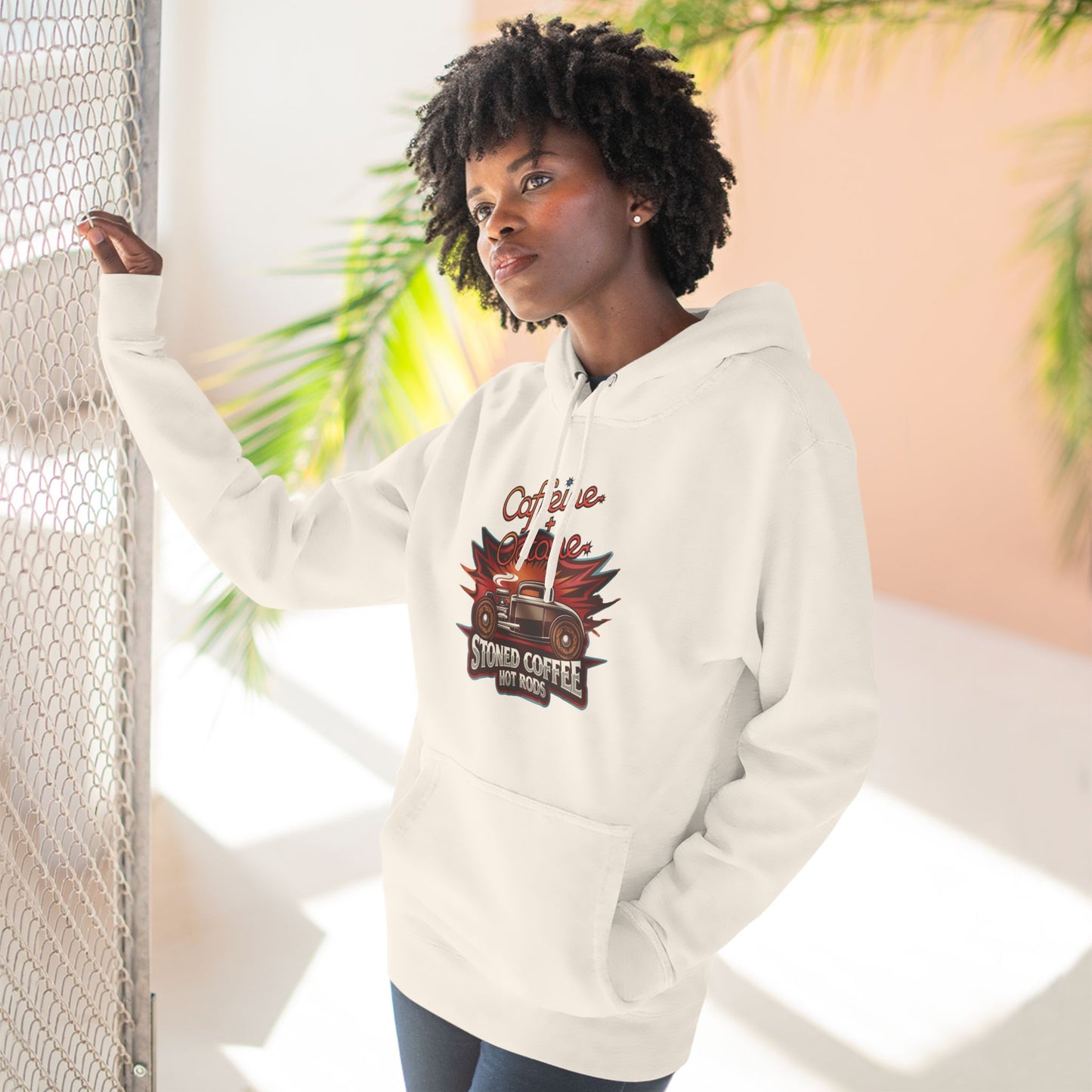 Fleece Hoodie - Stoned Coffee Co Hot Rods Caffeine + Octane