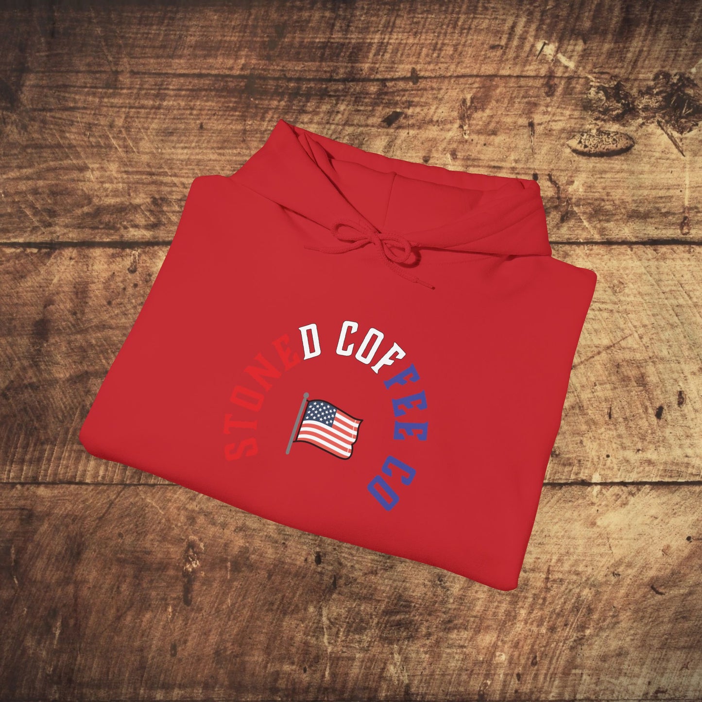 Hooded Sweatshirt - Stoned Coffee Company, USA Patriotic Design