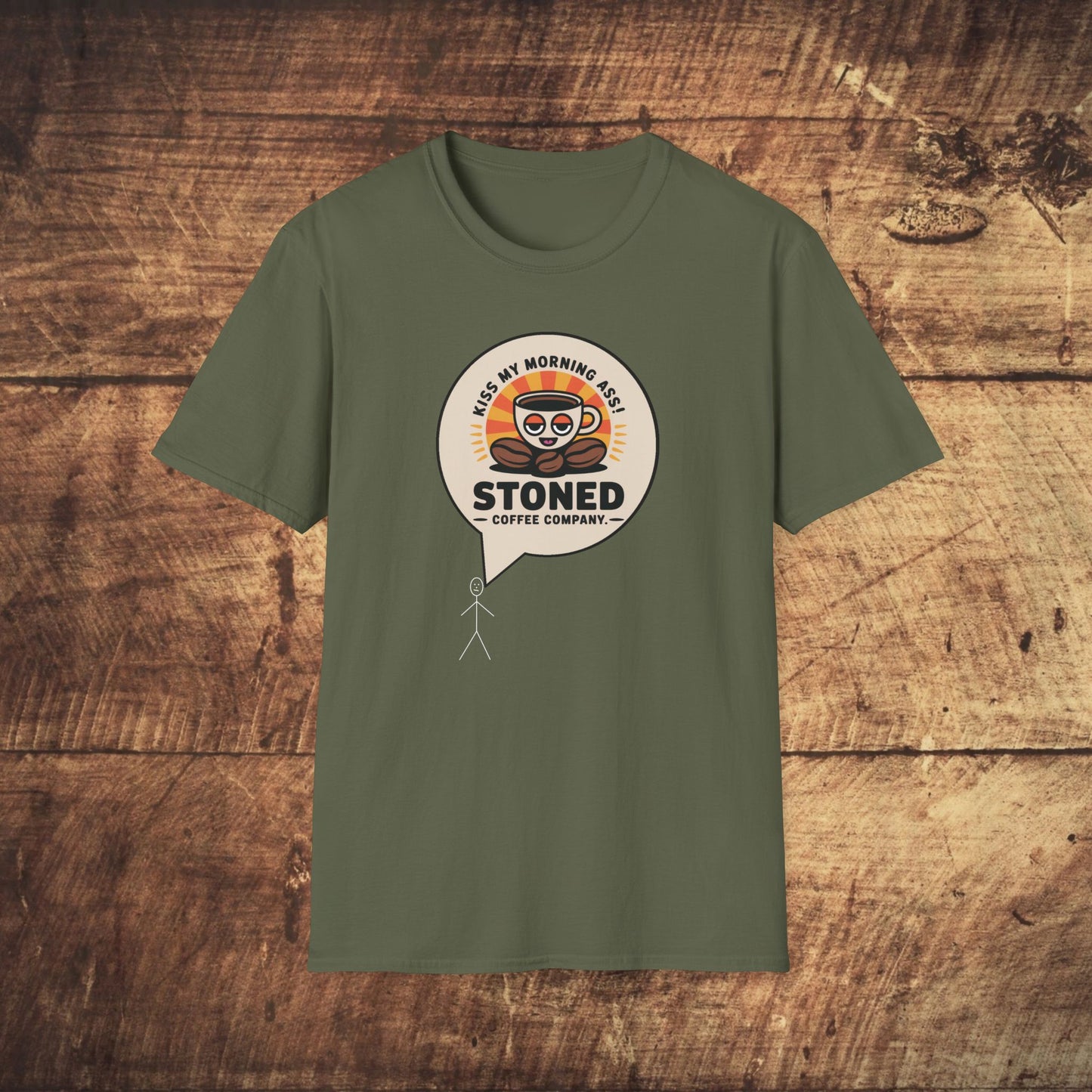 Stoned Coffee Company Kiss My Morning Ass T-Shirt