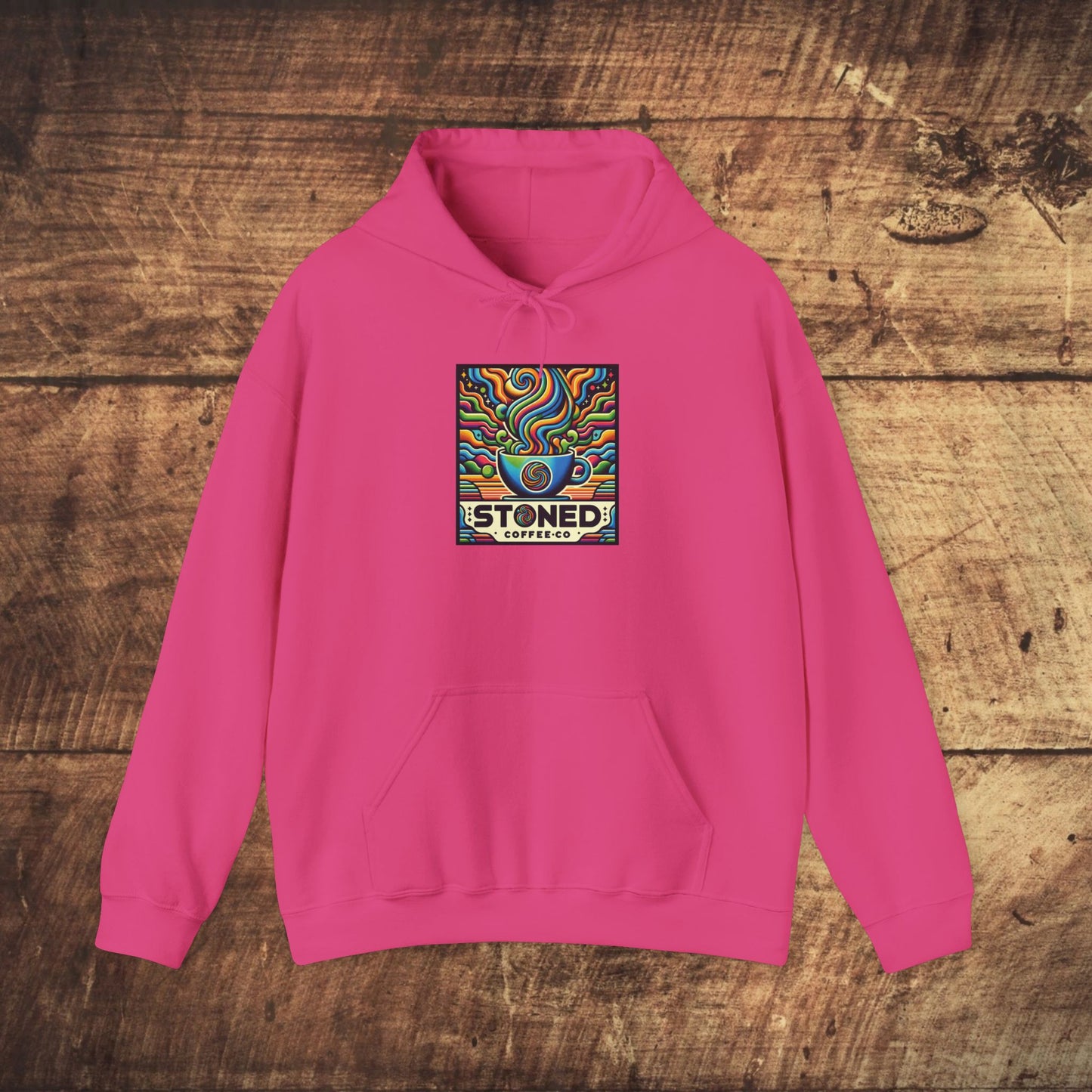 Hooded Sweatshirt Stoned Coffee Company Logo 6 Coffee Art