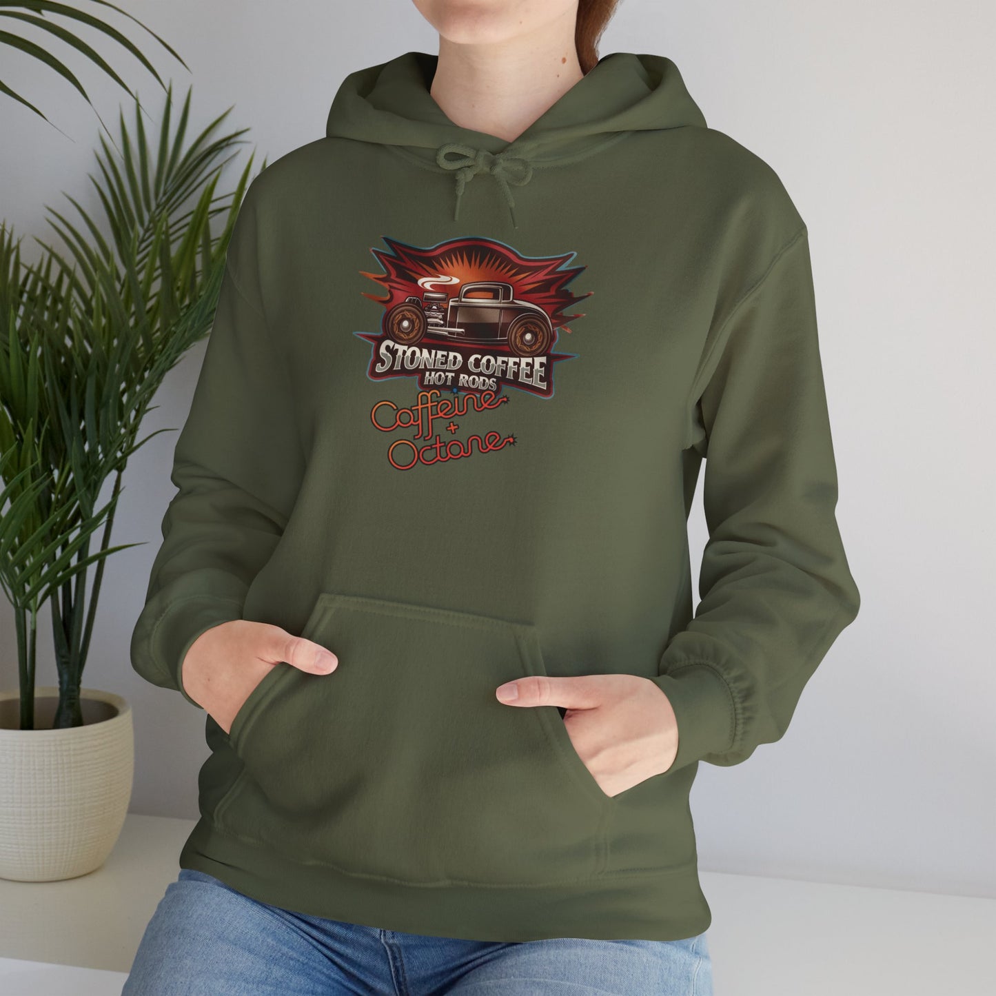 Stoned Coffee Company Hoodie "Hot Rods" Caffeine + Octane Hoodie