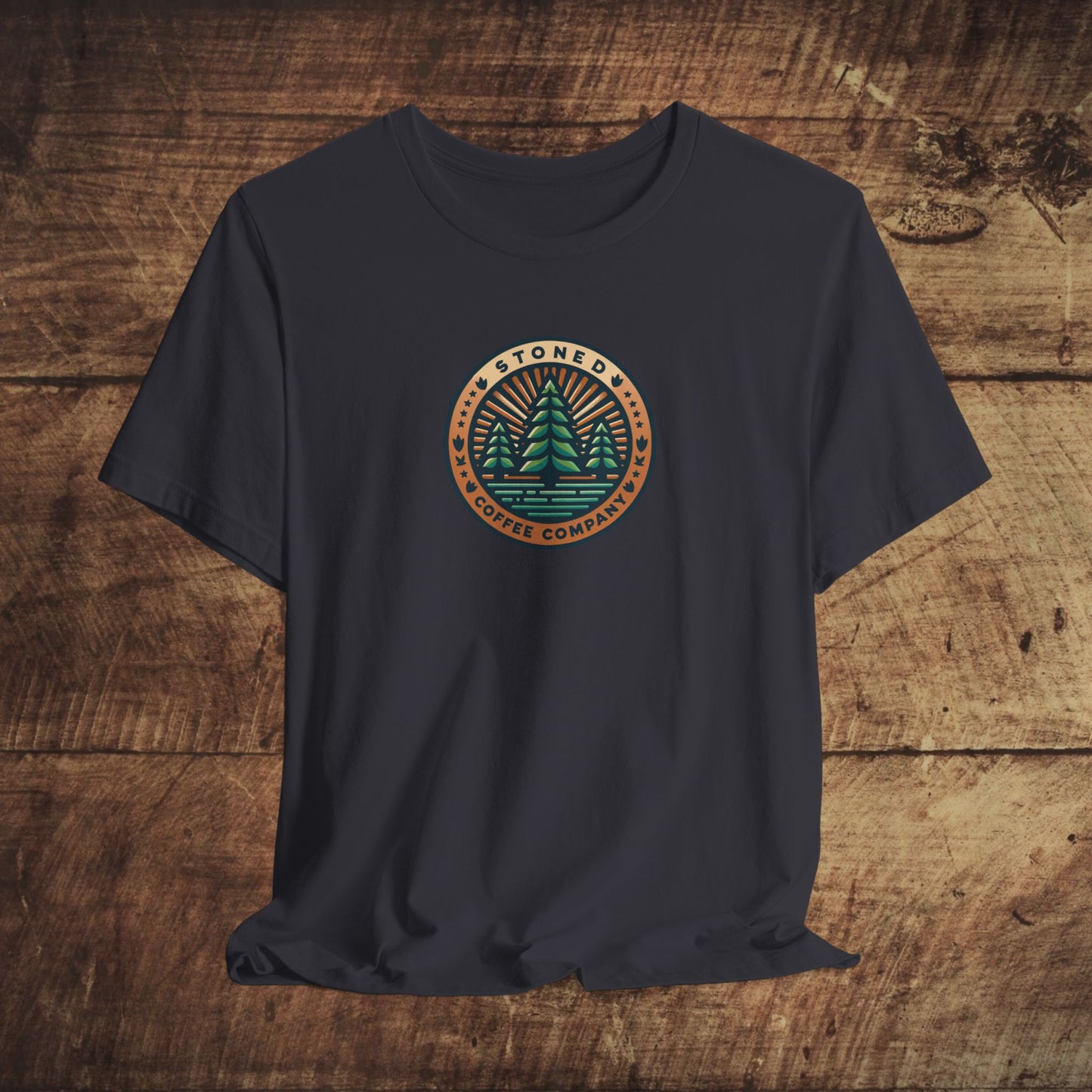 T-Shirt Stoned Coffee Company Pine Tree's Logo