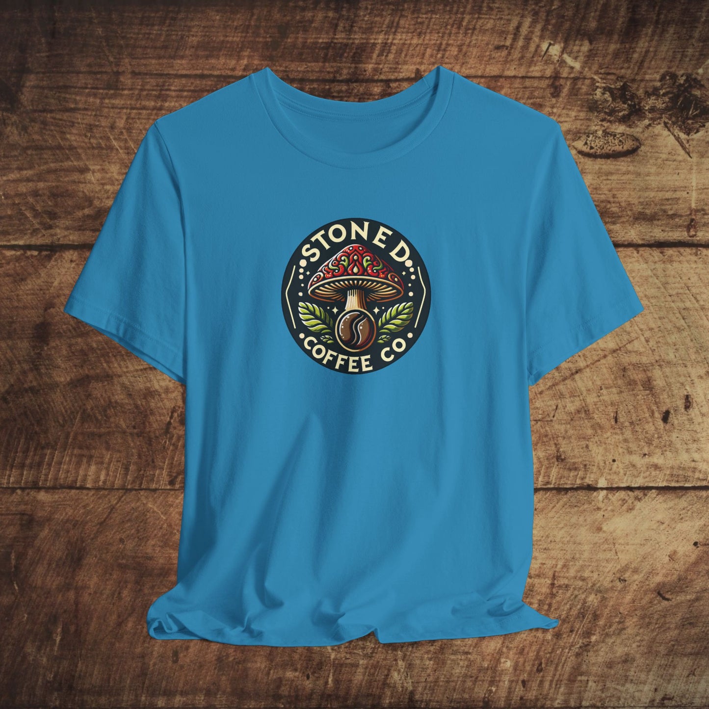 T-Shirt Stoned Coffee Company Mushroom Logo Unisex Jersey Short Sleeve Tee