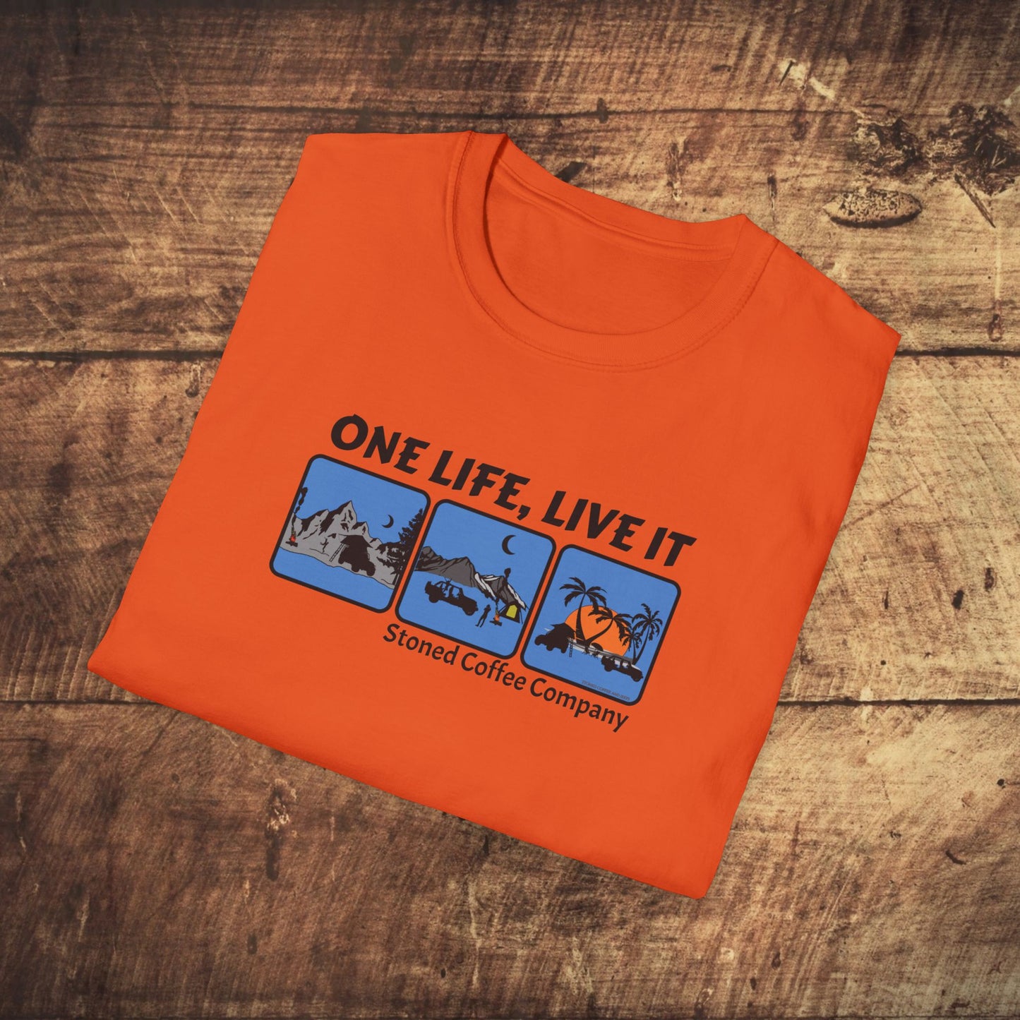 T-Shirt Stoned Coffee Co One Life Live it Design