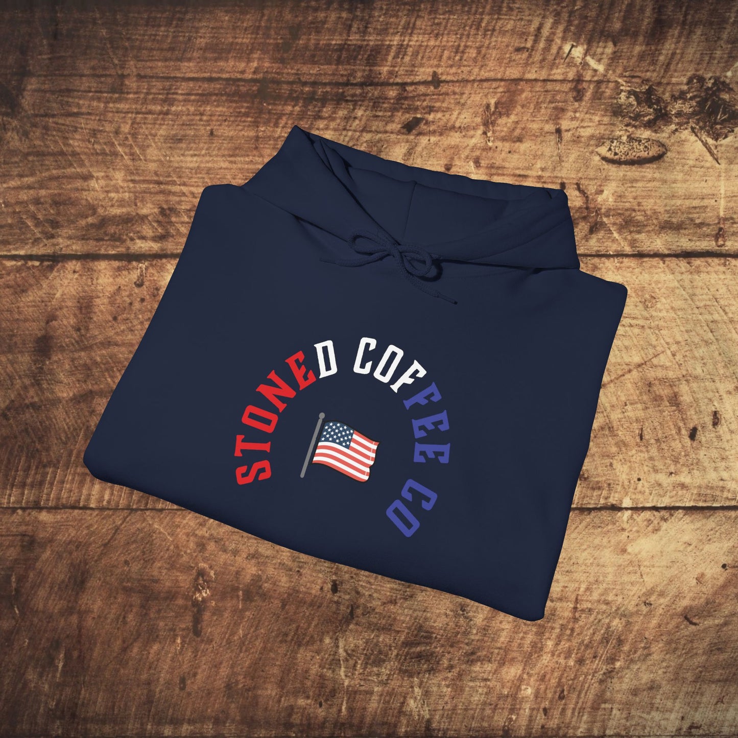 Hooded Sweatshirt - Stoned Coffee Company, USA Patriotic Design