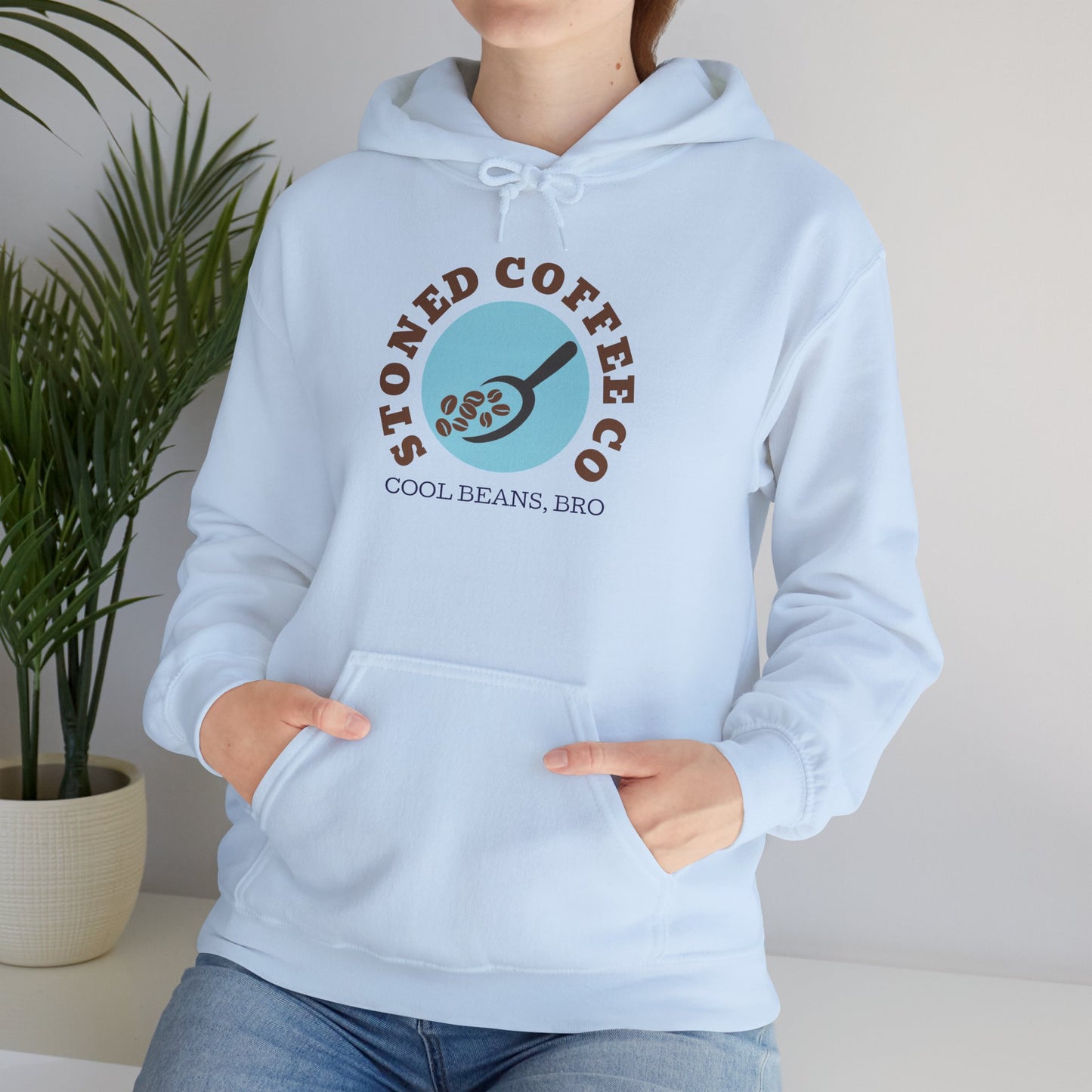 Hooded Sweatshirt - Stoned Coffee Co, Cool Beans Bro