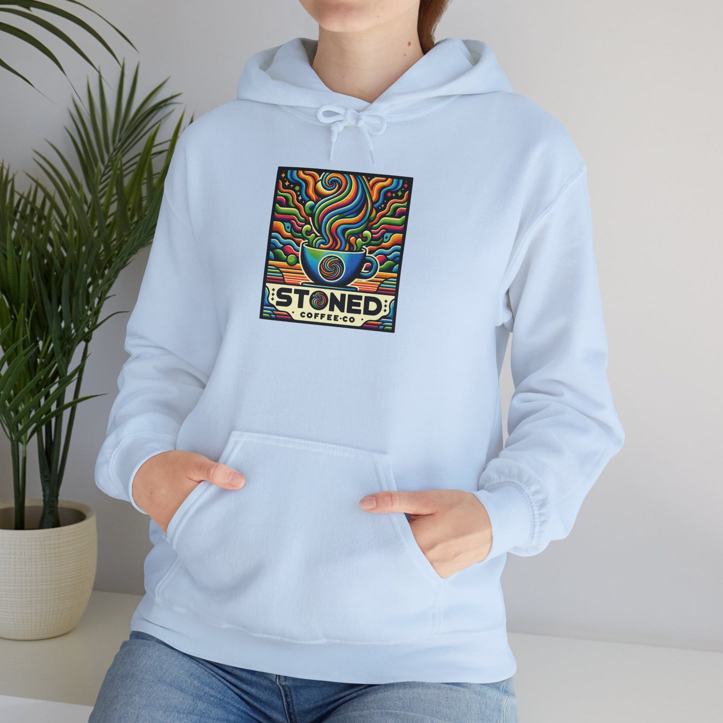 Hooded Sweatshirt Stoned Coffee Company Logo 6 Coffee Art