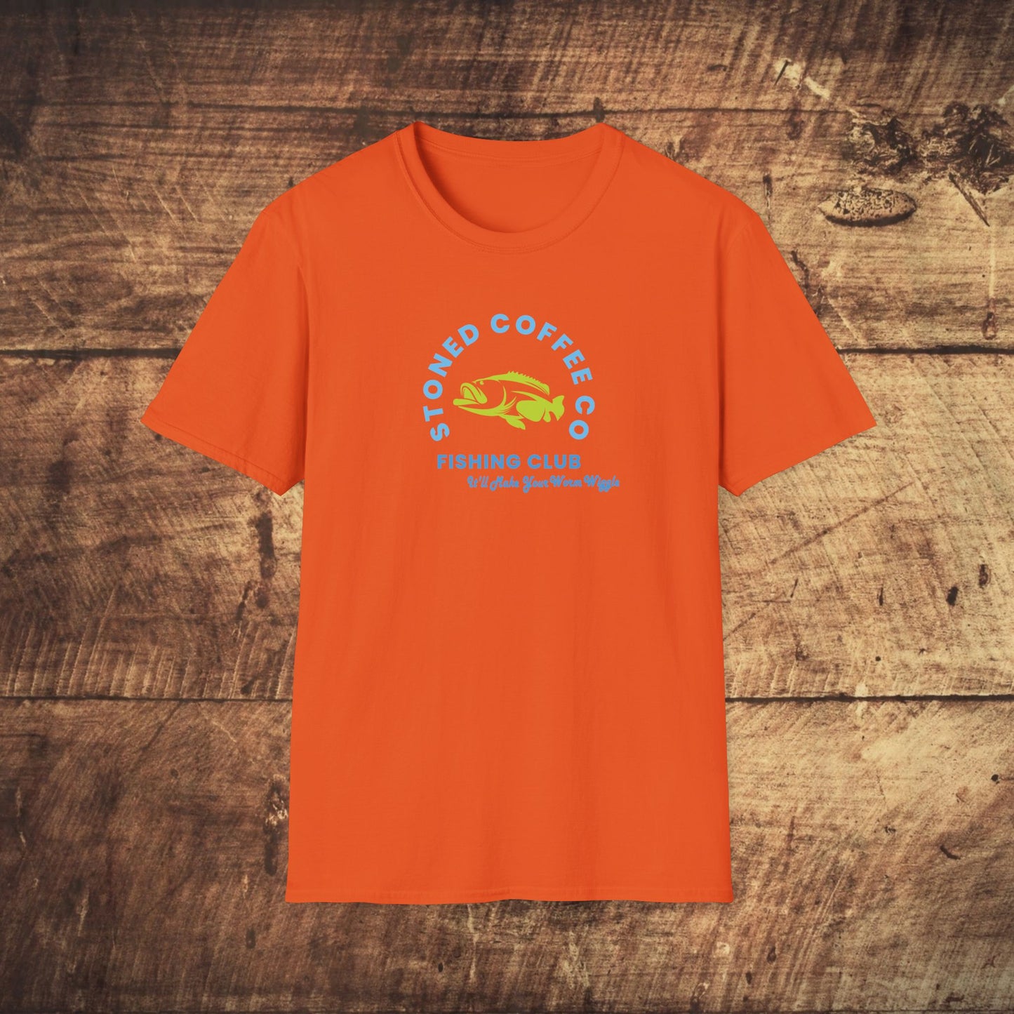 Fishing Club T-Shirt - Stoned Coffee Co Make Your Worm Wiggle Design