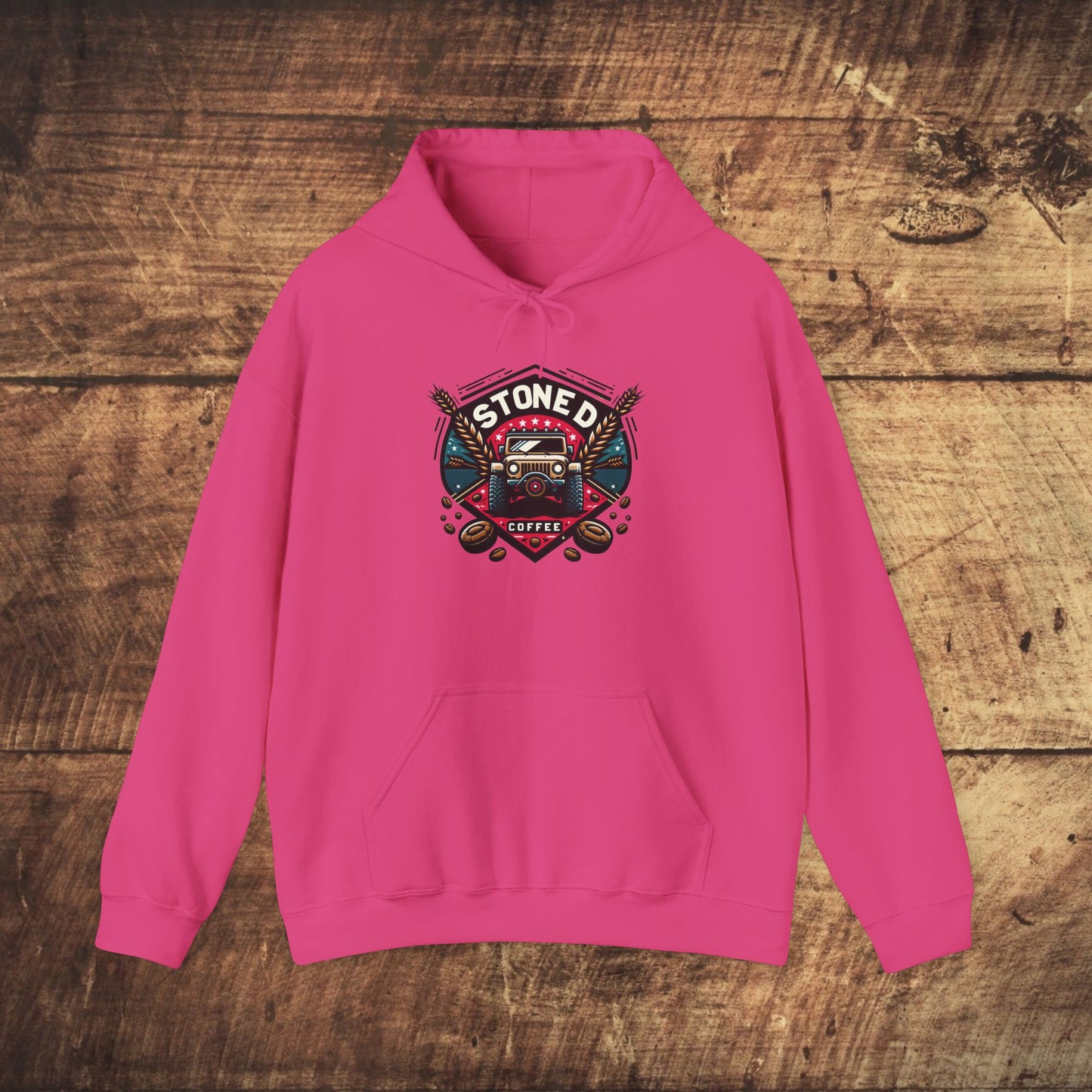 Hooded Sweatshirt - Stoned Coffee Company Jeeper Logo