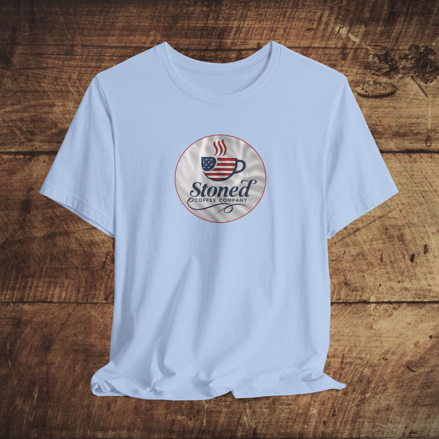 Stoned Coffee Unisex Tee - USA Flag Logo 1