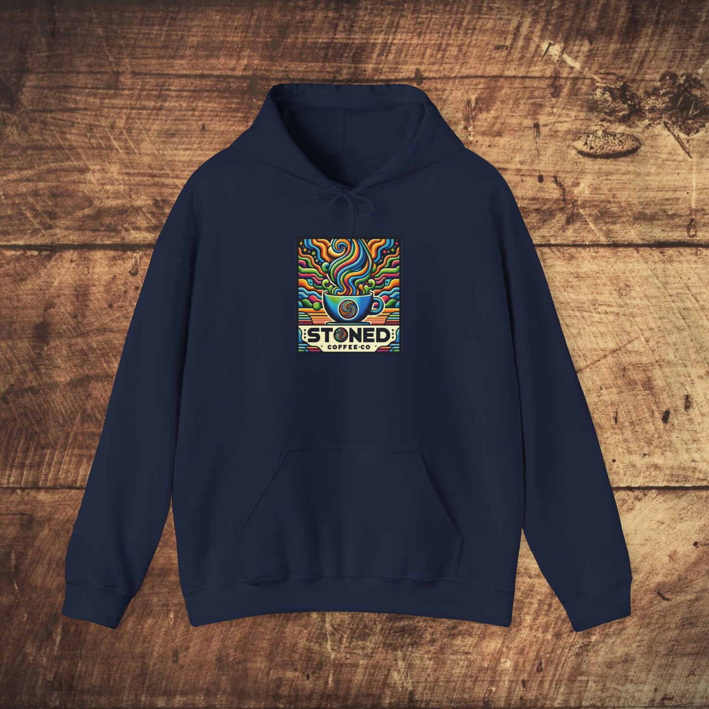 Hooded Sweatshirt Stoned Coffee Company Logo 6 Coffee Art