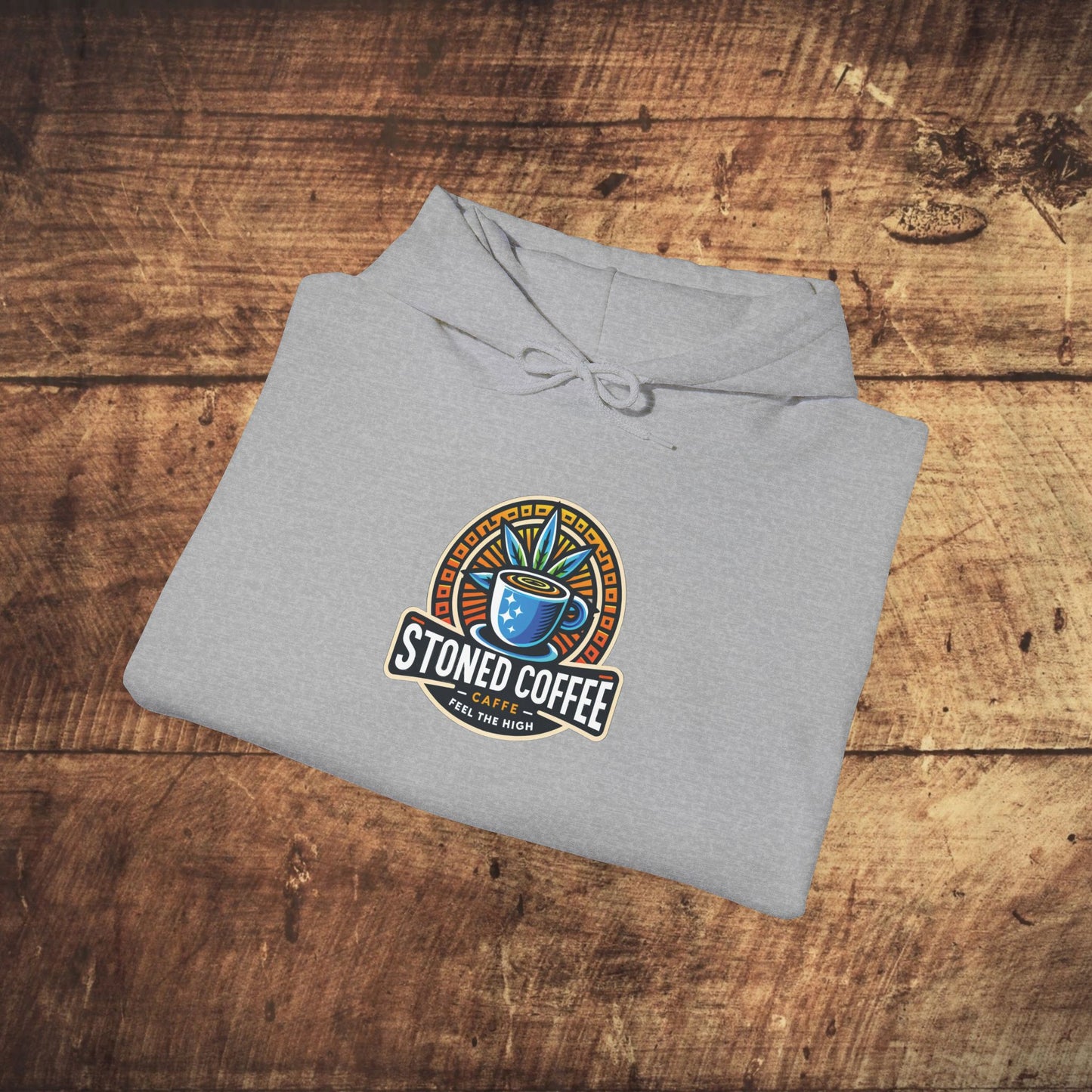 Hooded Sweatshirt Stoned Coffee Company Logo 4 Feel the High