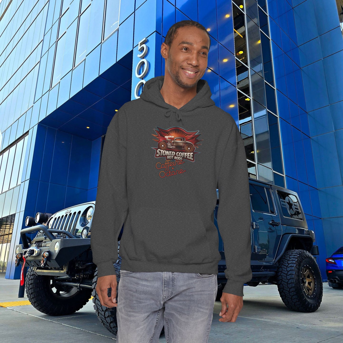 Stoned Coffee Company Hoodie "Hot Rods" Caffeine + Octane Hoodie