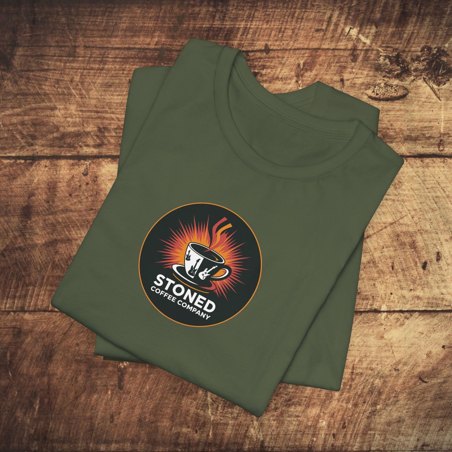 Stoned Coffee Company Rocking Guitar Cup T-Shirt