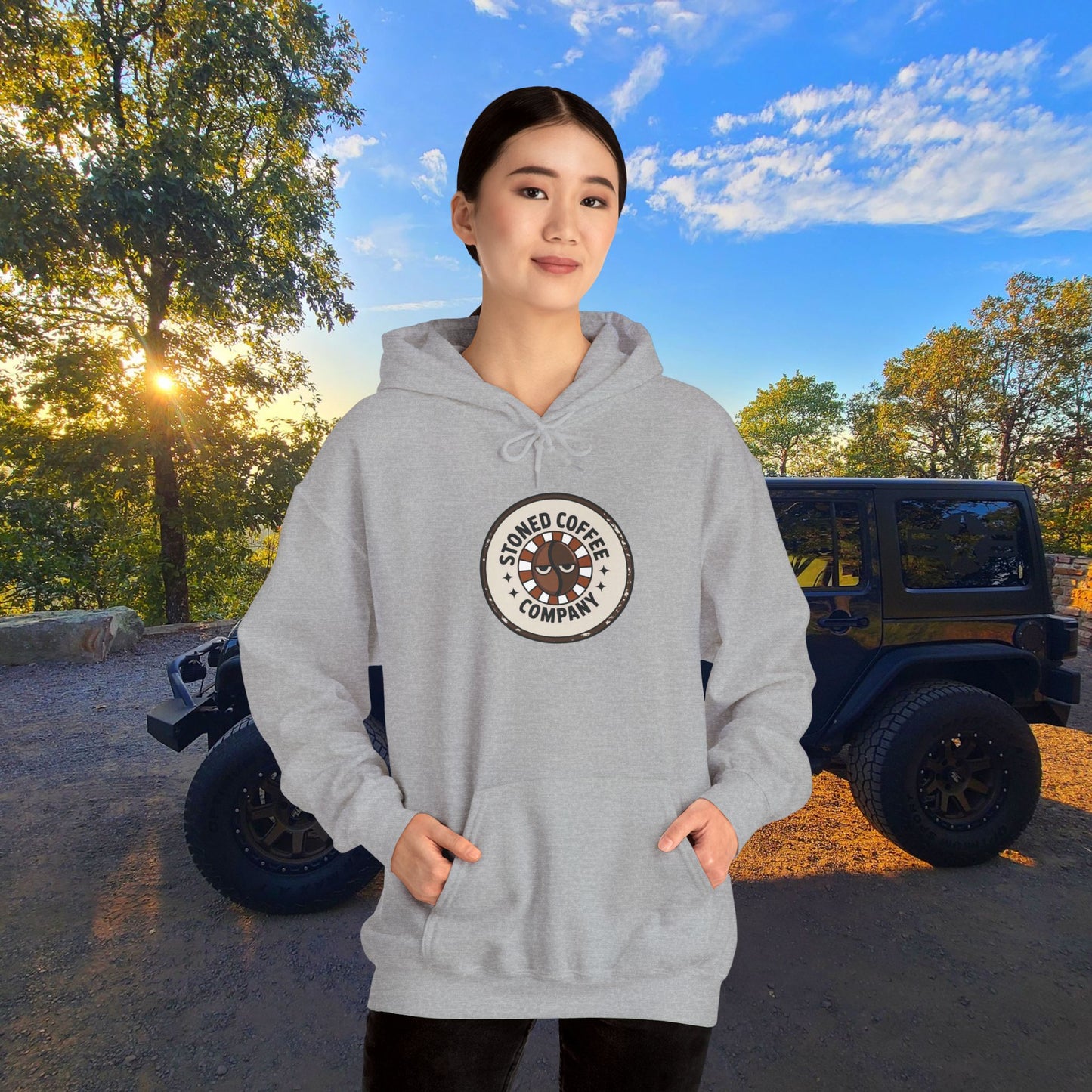 Stoned Coffee Company Hoodie — "There are Two Kinds of People..." Coffee Lover Sweatshirt