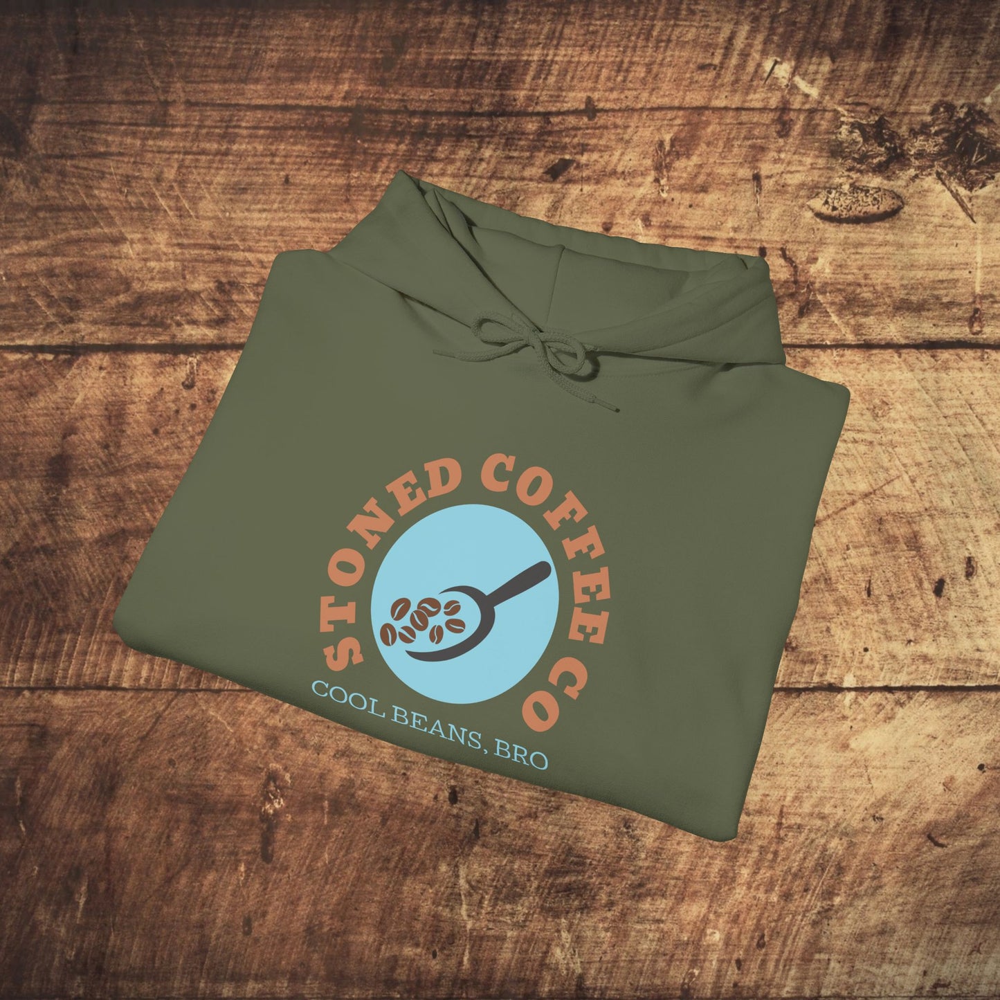 Hooded Sweatshirt - Stoned Coffee Co, Cool Beans Bro