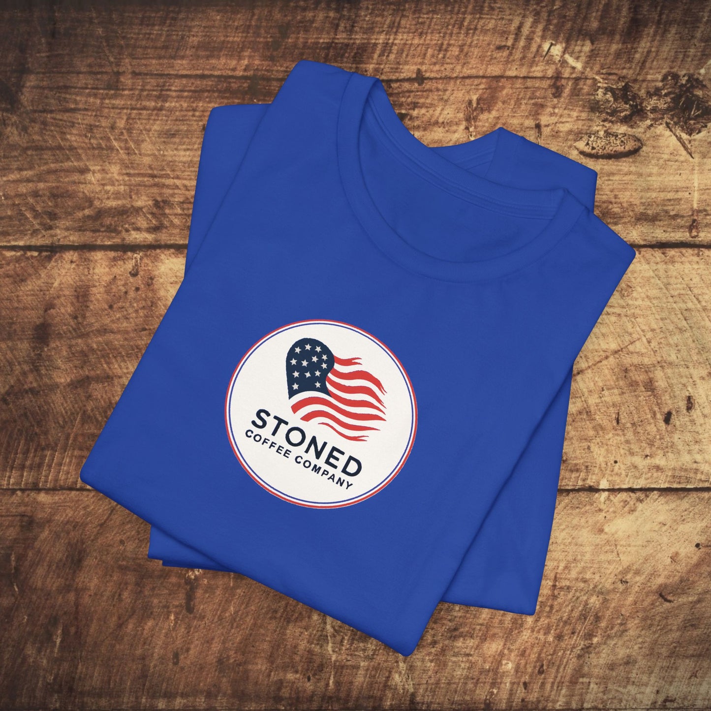 T-Shirt - Stoned Coffee Company USA Flag Logo 2