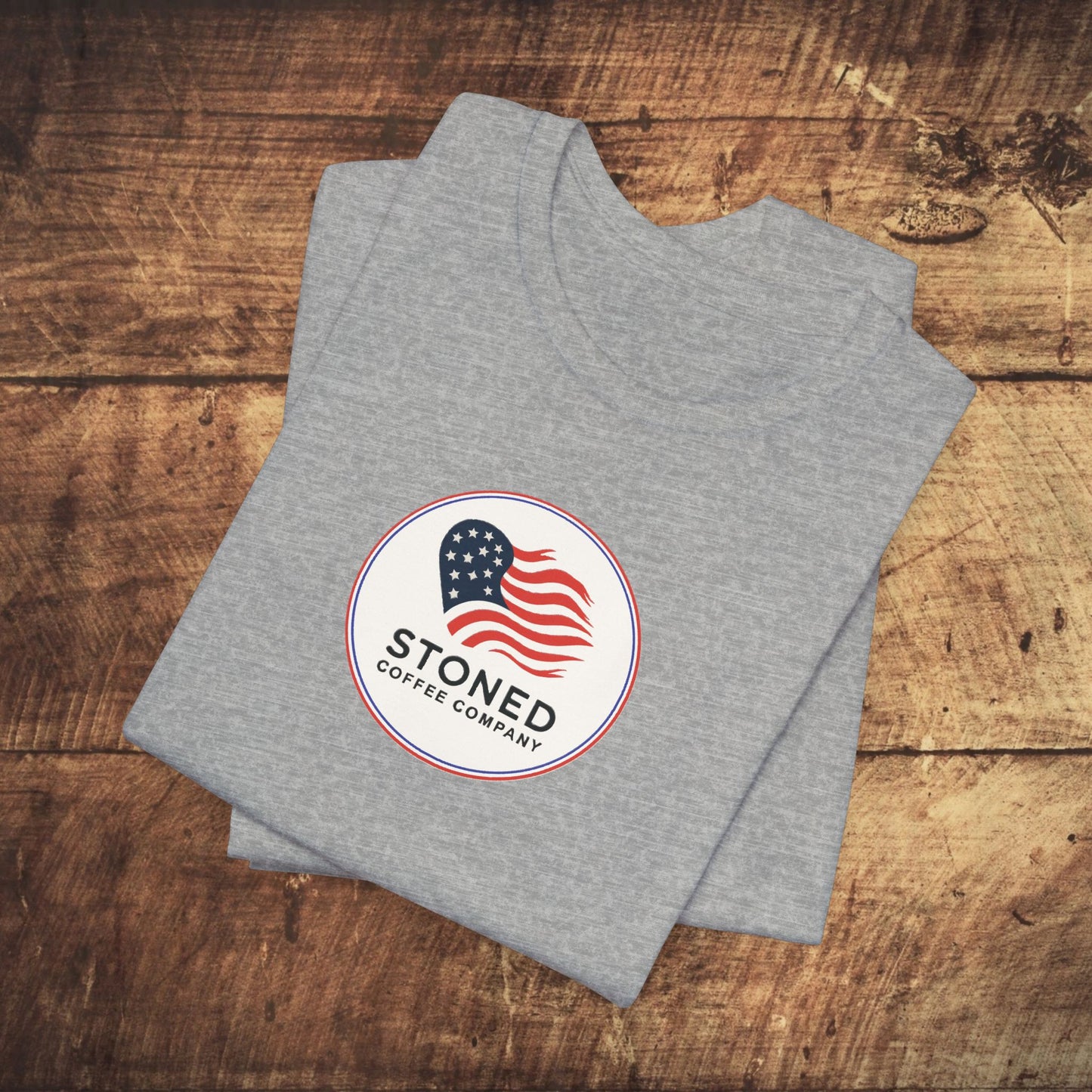 T-Shirt - Stoned Coffee Company USA Flag Logo 2