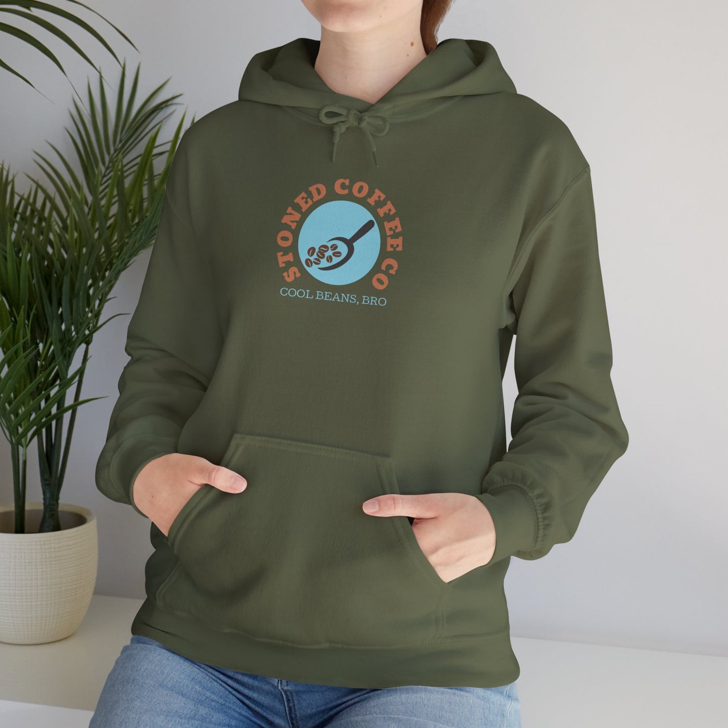 Hooded Sweatshirt - Stoned Coffee Co, Cool Beans Bro