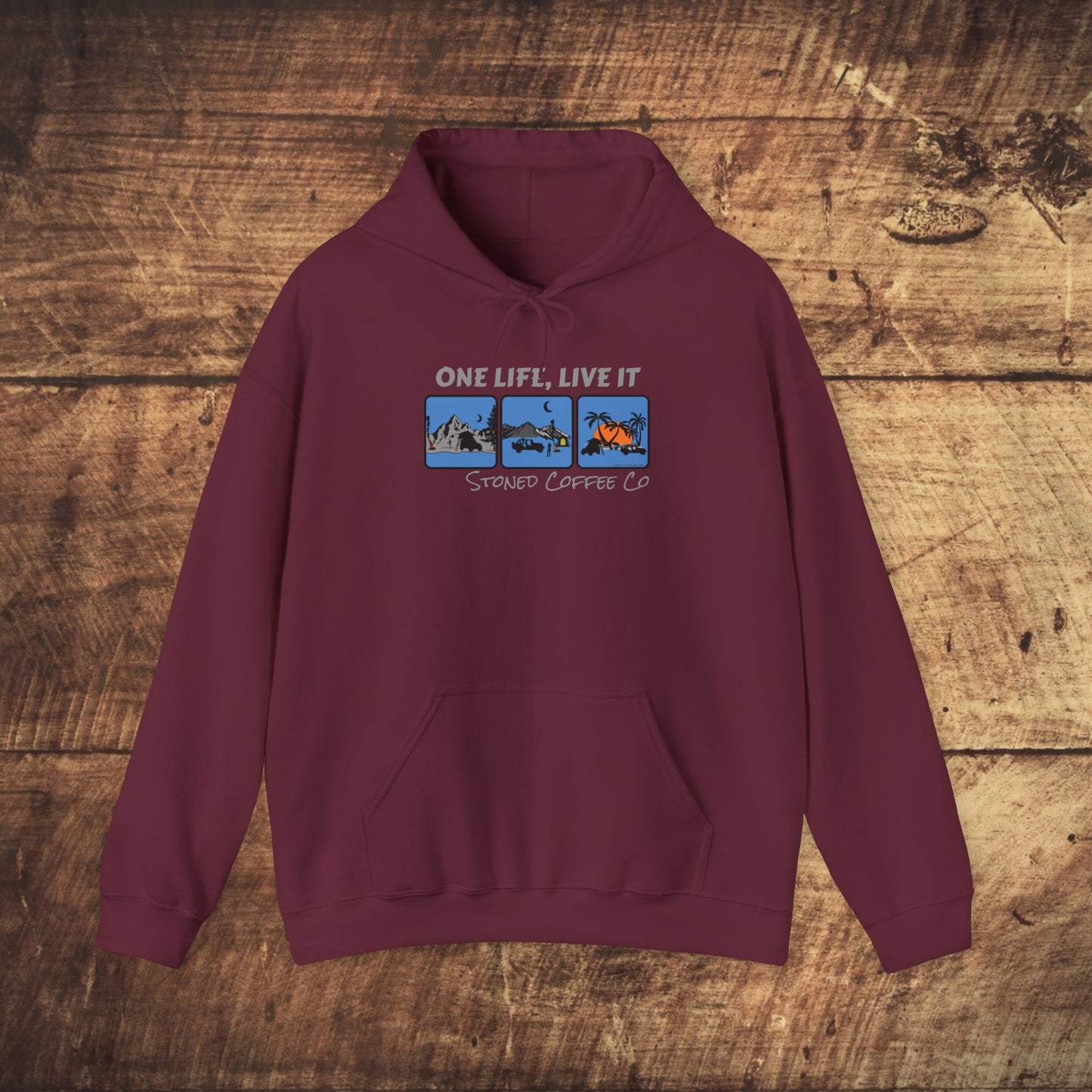 Hooded Sweatshirt - Stoned Coffee Co One Life Live it