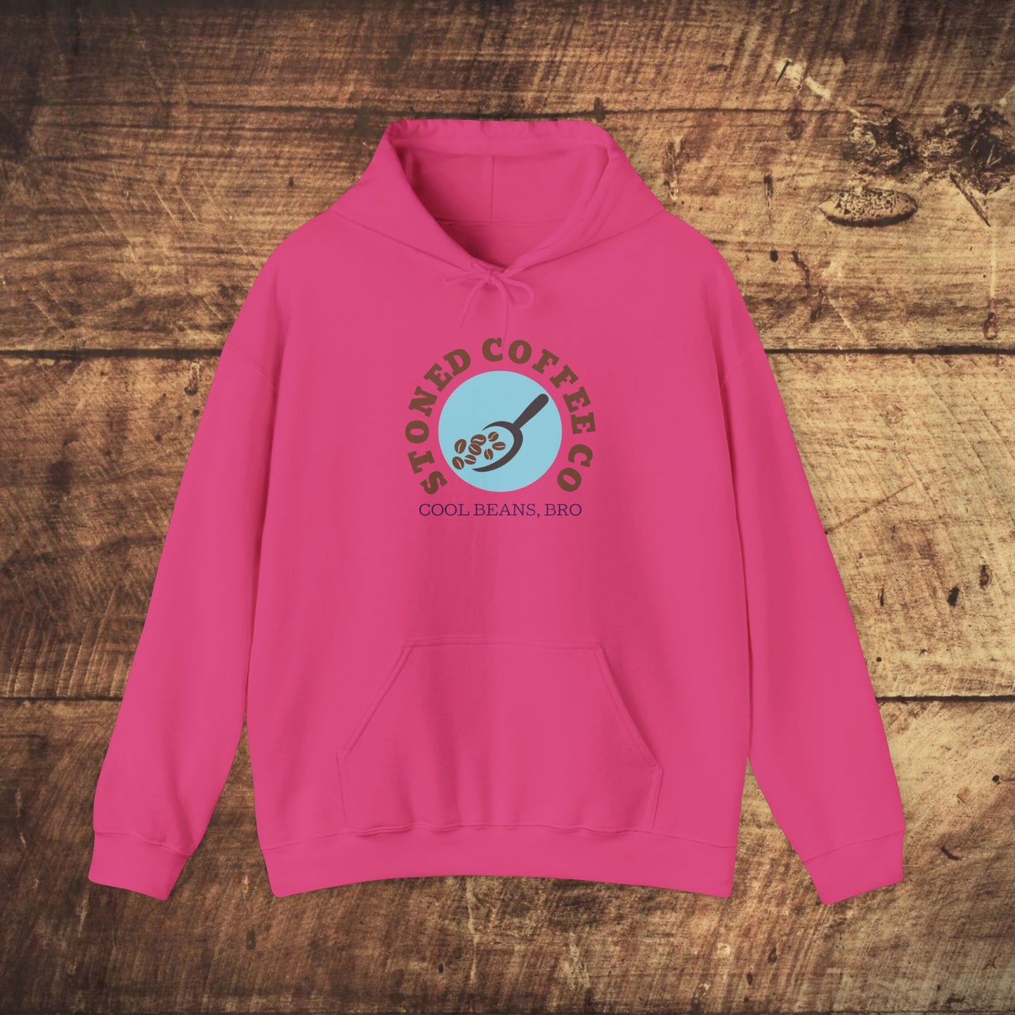 Hooded Sweatshirt - Stoned Coffee Co, Cool Beans Bro