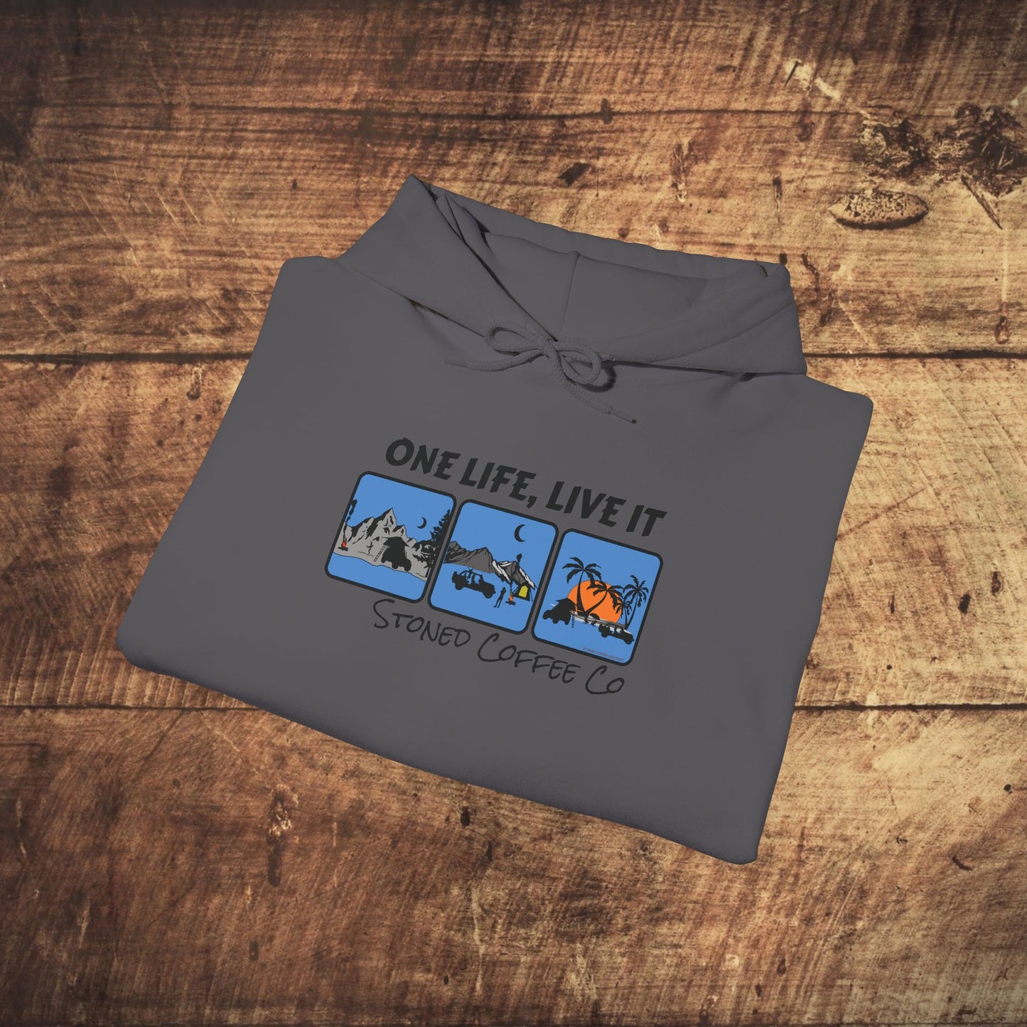 Hooded Sweatshirt - Stoned Coffee Co One Life Live it