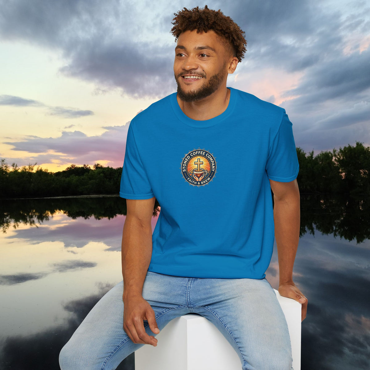 Stoned Coffee Company 'Drink Your Coffee and Pray for Others' T-Shirt