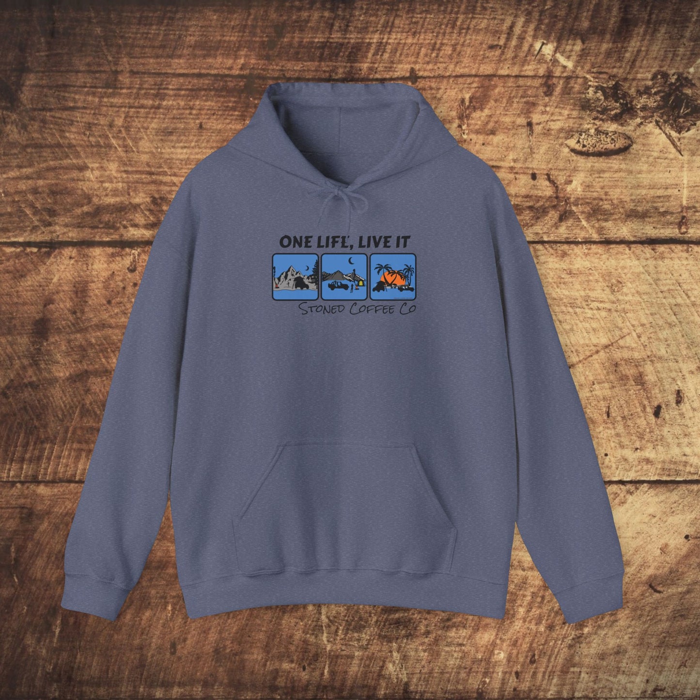 Hooded Sweatshirt - Stoned Coffee Co One Life Live it