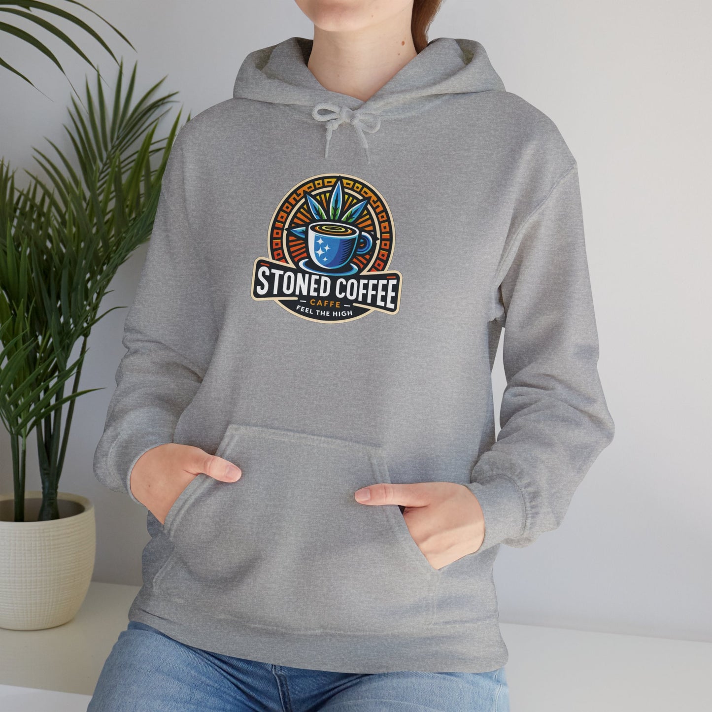 Hooded Sweatshirt Stoned Coffee Company Logo 4 Feel the High